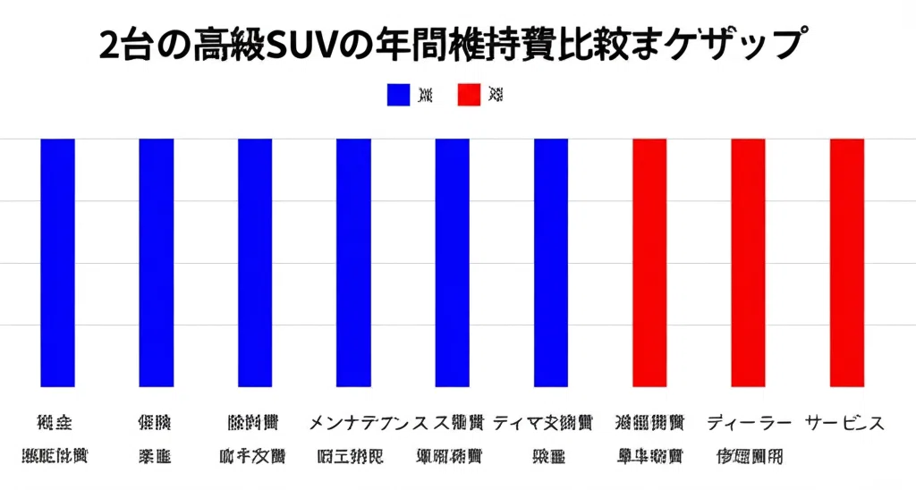 ハリアーとレクサスNXの維持費比較グラフイメージ
