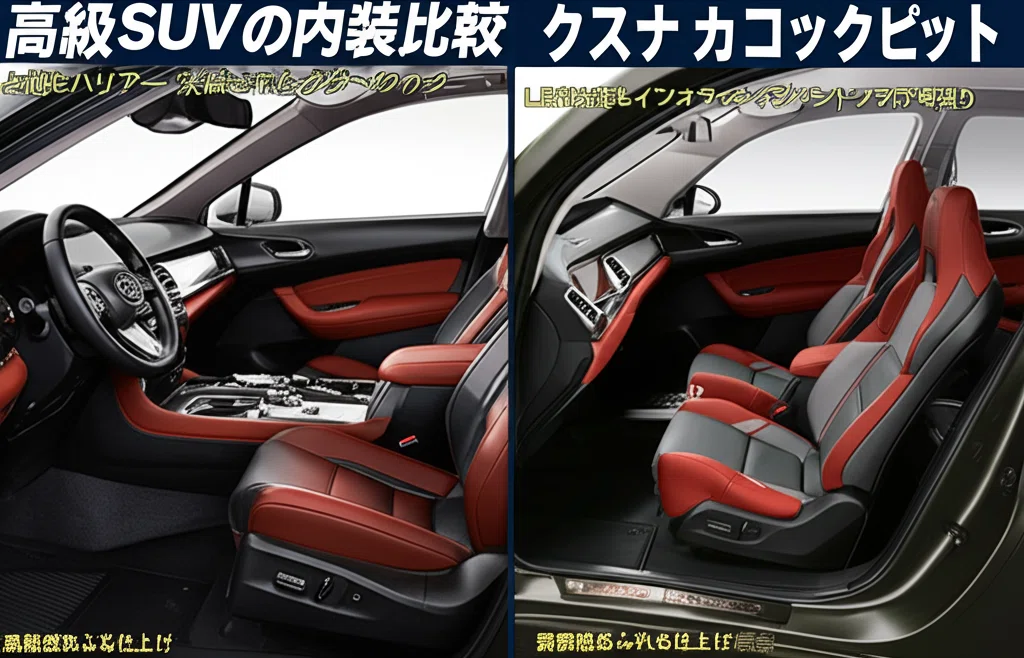 ハリアーとレクサスNXの内装比較イメージ