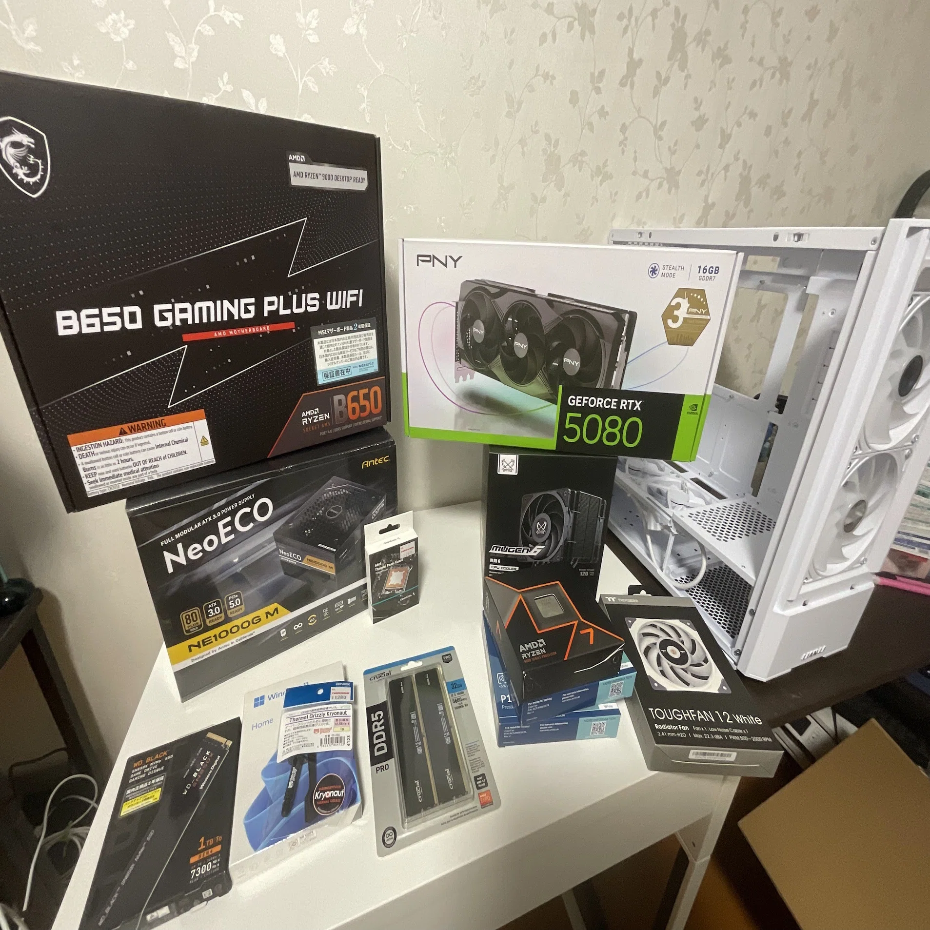 ? 自作PC：Ryzen 7 9700X × RTX 5080 ｜Unicorn