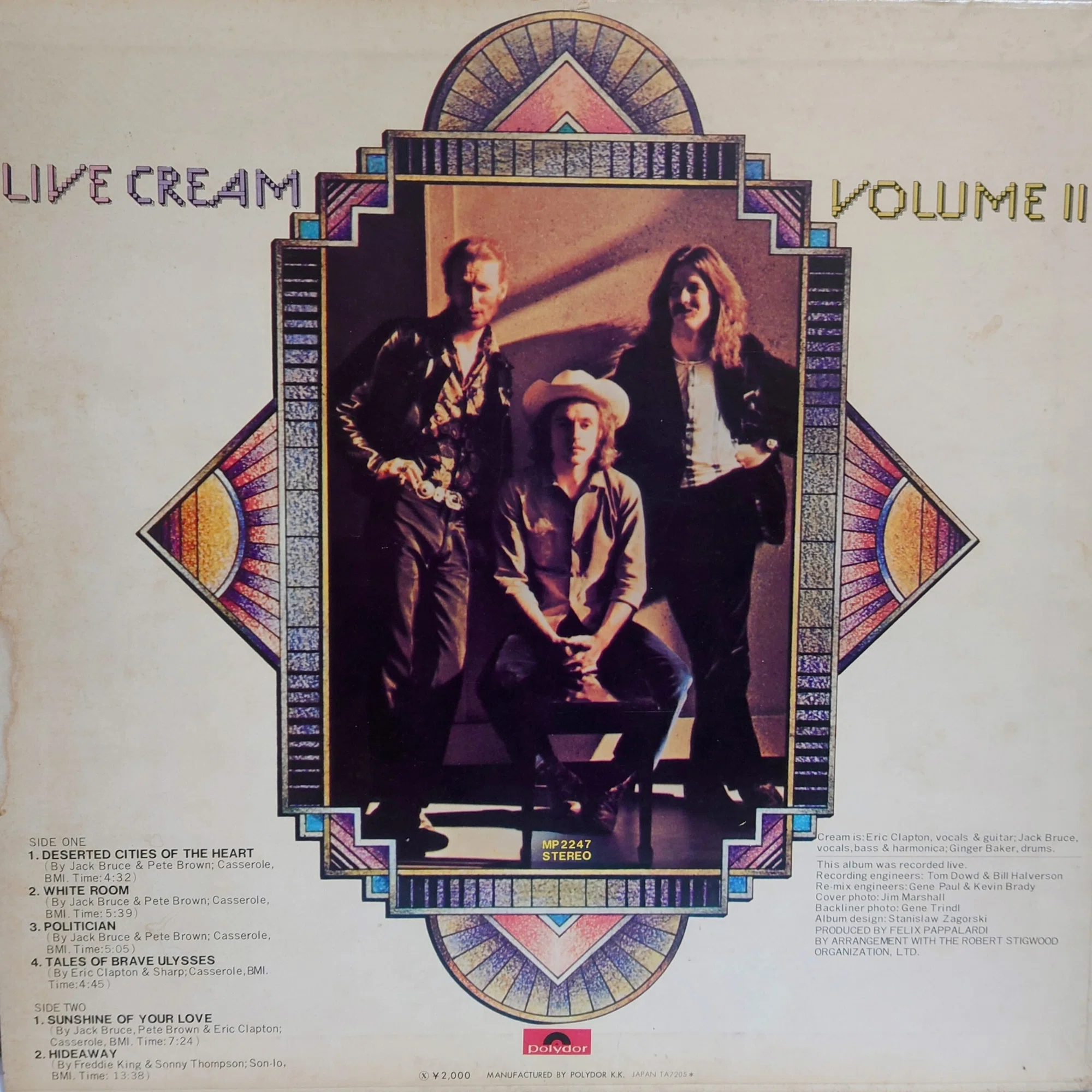 1972年レコード】83)CREAM : LIVE CREAM VOLUME Ⅱ｜ワイバーン