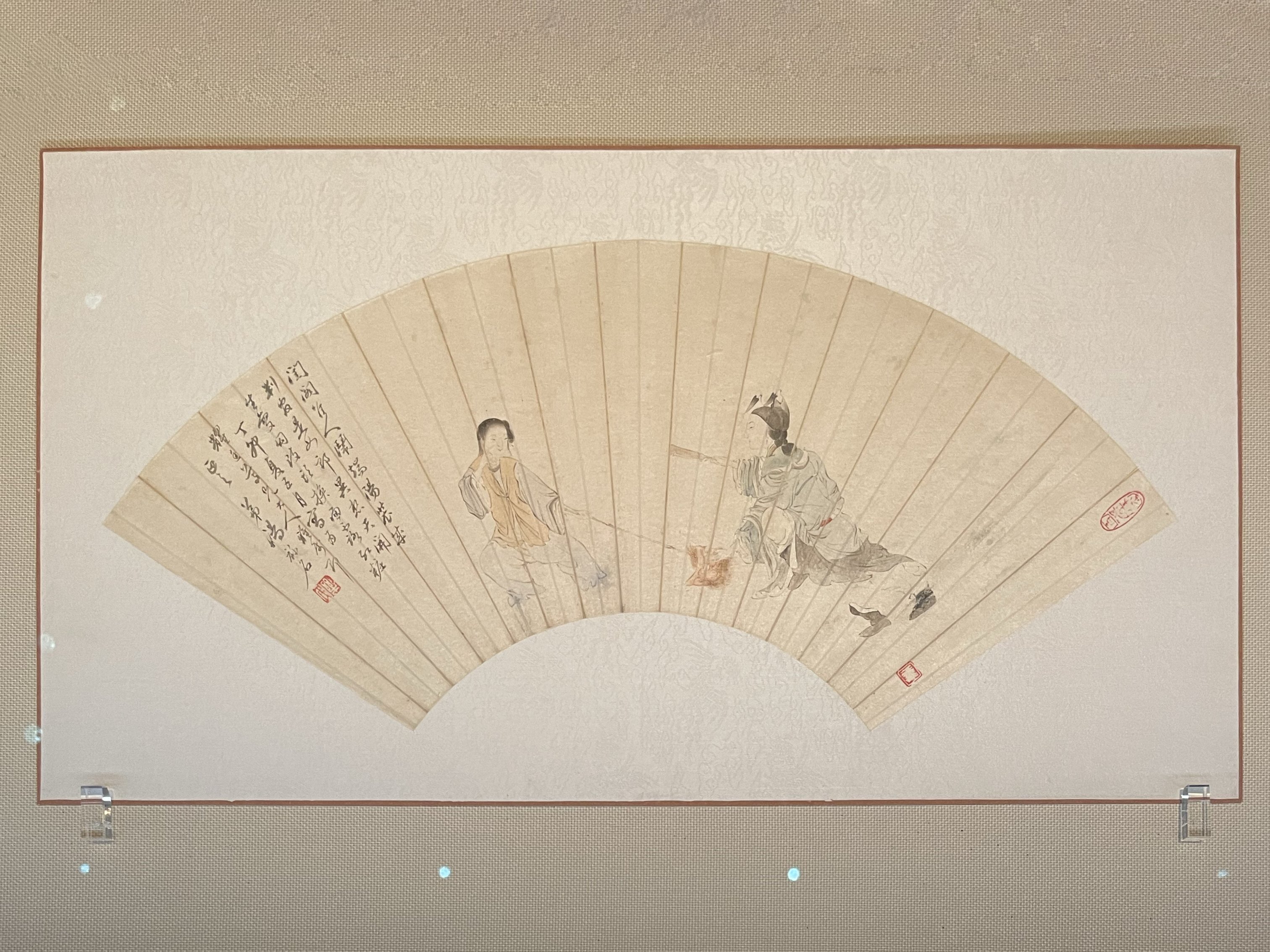 【真作】掛軸　旅人図と詩文　墨画人物画　詩書画一体　静かな余情　R196 真作】掛軸 旅人図と詩文 墨画人物画 詩書画一体 静かな余情