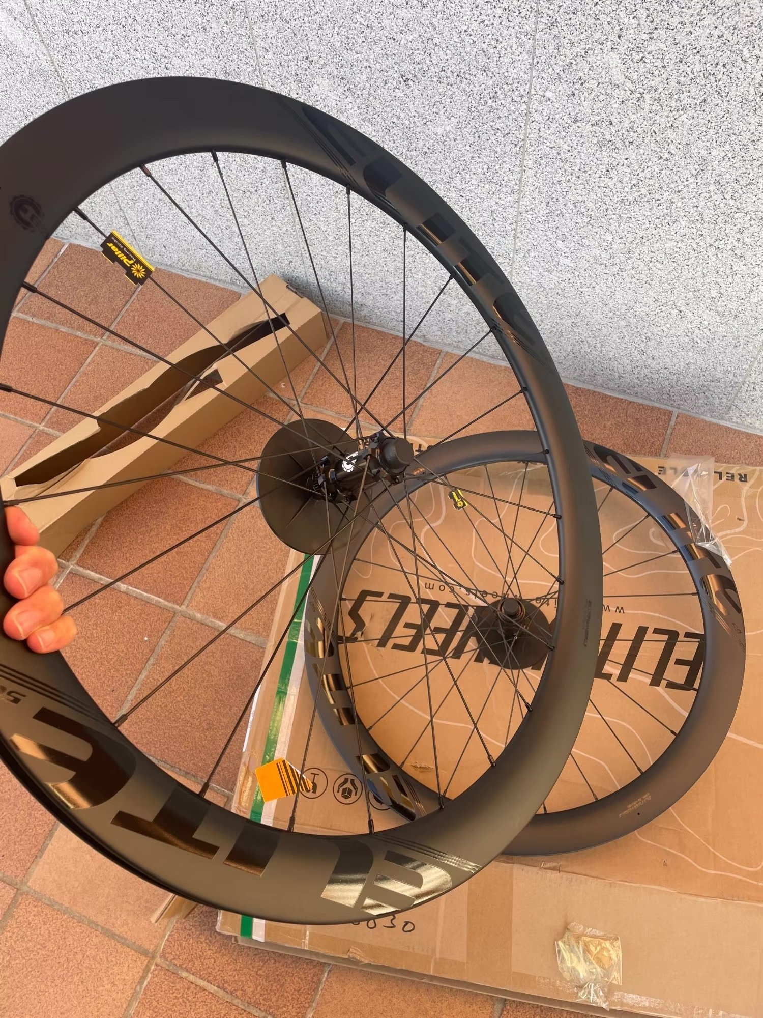 美品EliteWheels ENT 47mm カーボンホイール ディスクブレーキ