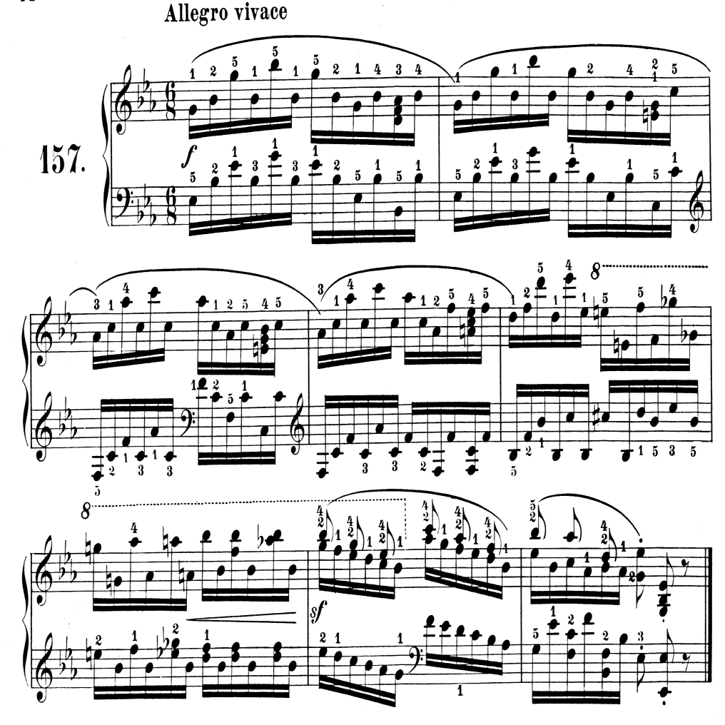 261 ツェルニー「8小節の練習曲 Op.821」を最後の曲から初見＆ポイント