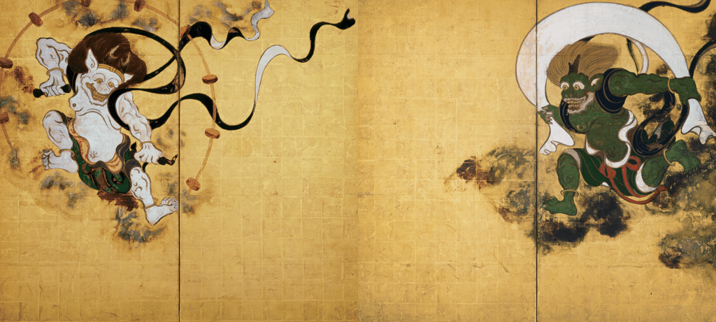 琳派　絹本　紅梅図屏風　梅　屏風　縁起物　日本画　絵画　タペストリー 押絵屏風 紅梅図 屏風 KOUHAKUBAI ちりめん細工 日本製 金屏風