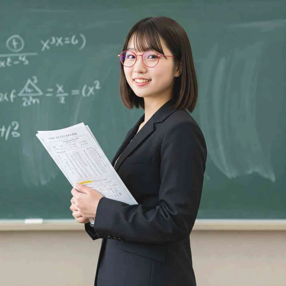 女性教師 高校 先生 高校教諭 高校講師 教室 女性  フリー写真、フリー素材：南城市 雑貨 愛が届ける05