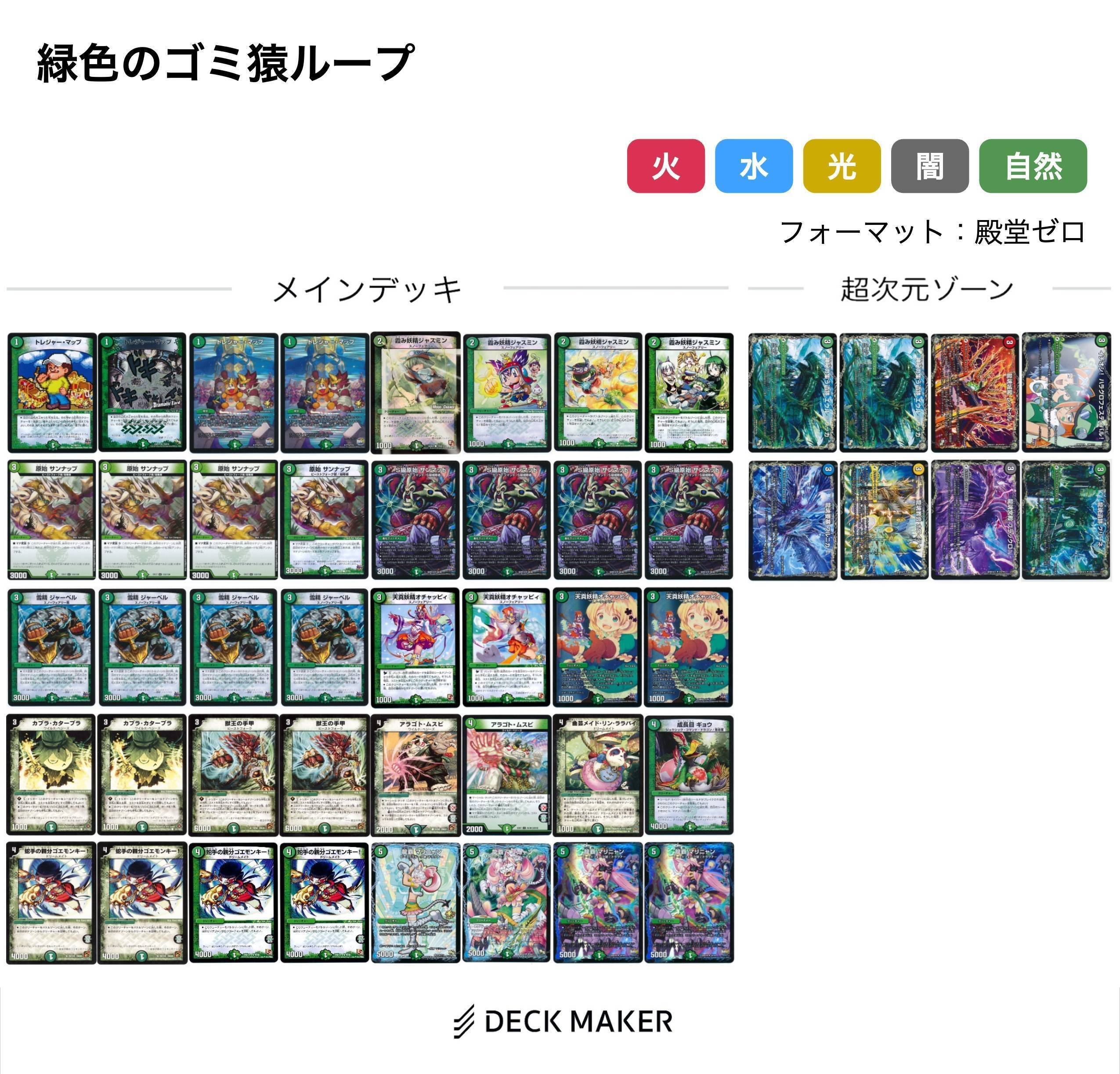 海外並行輸入正規品 緑単ループについて調べてみる 成道@自由奔放な創造者 後編｜風馬 デュエルマスターズ