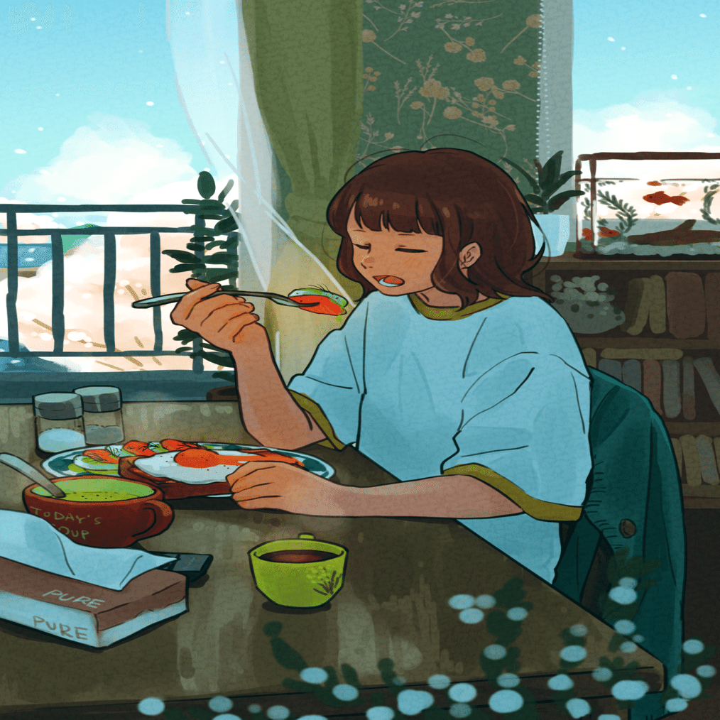 あつ&さま専用（原画）夜更けの桜が咲く頃 ほか　4点おまとめ イラスト解説】桜が咲く季節、ほんの少し桜の香りとストーリーの広がり