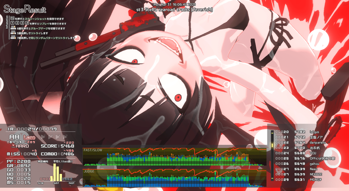 音ゲー日記20250331｜GRASS