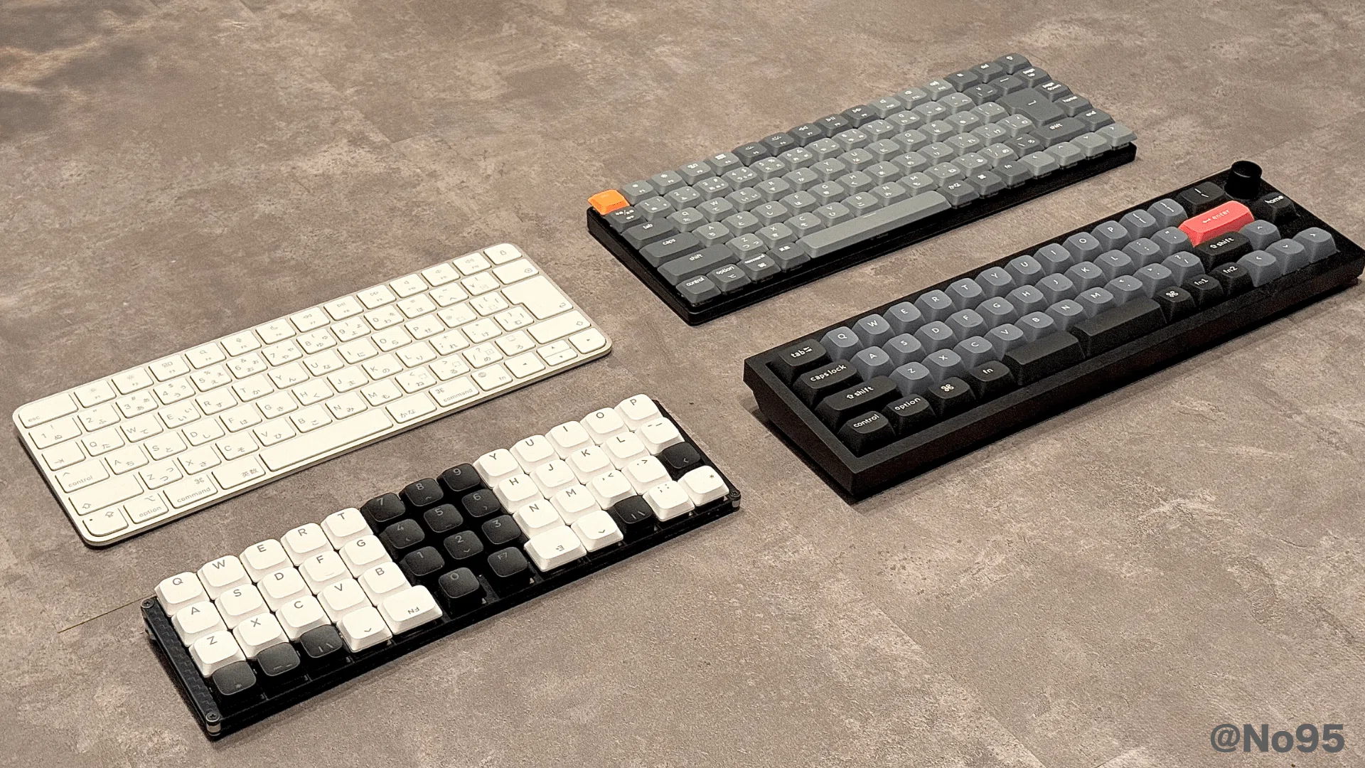 Hatsukey70 分割型　自作　キーボード　赤軸（ホットスワップじゃない方) Hatsukey70