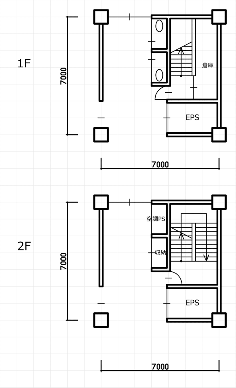 一級建築士製図試験】EPS・空調PSパーツ｜関戸拓司