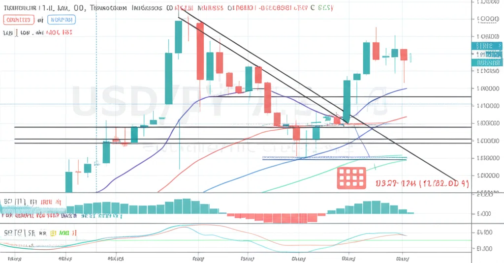 TradingViewでの米国雇用統計分析画面