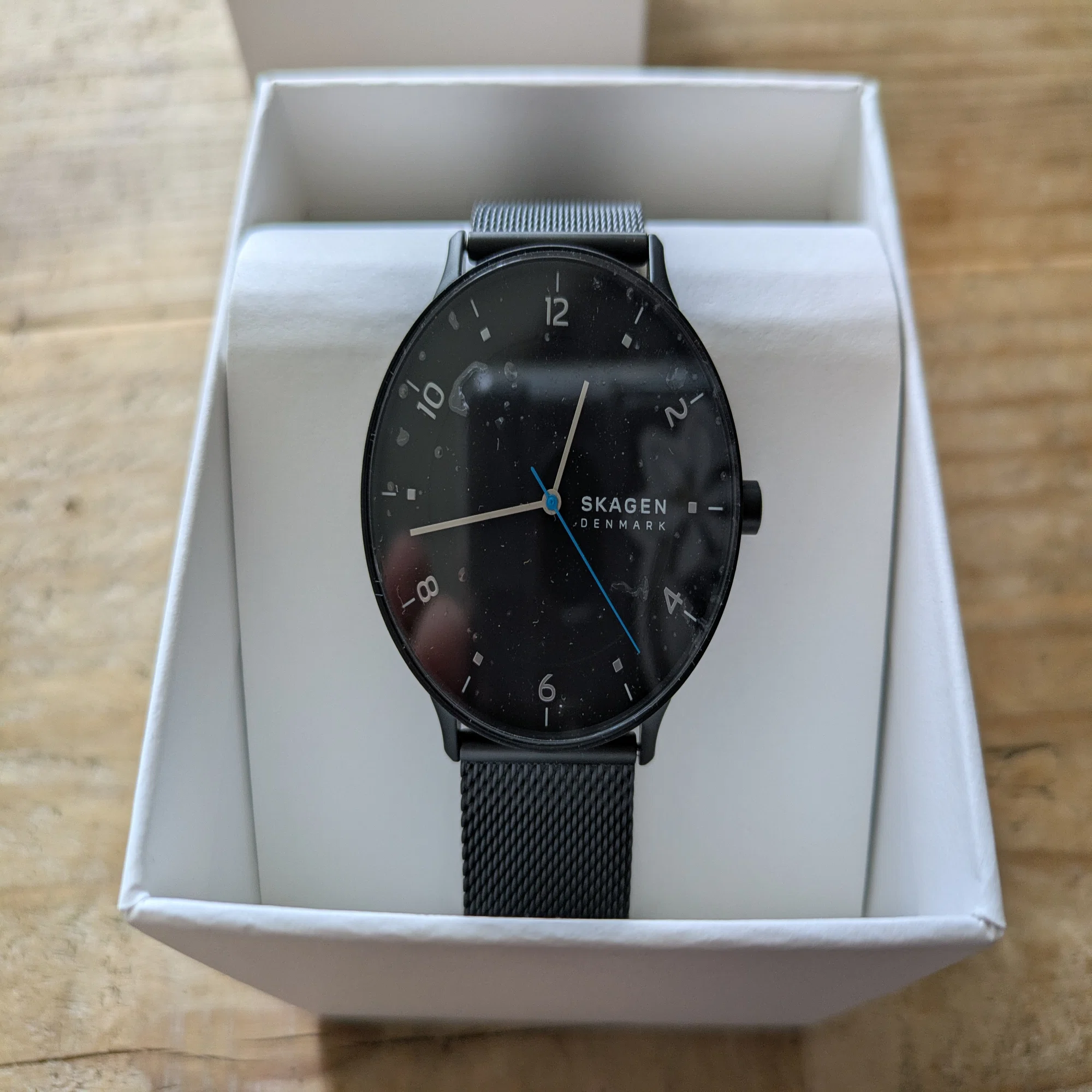 SKAGEN(スカーゲン)】「RIIS 三針 ミッドナイト ステンレススチール 
