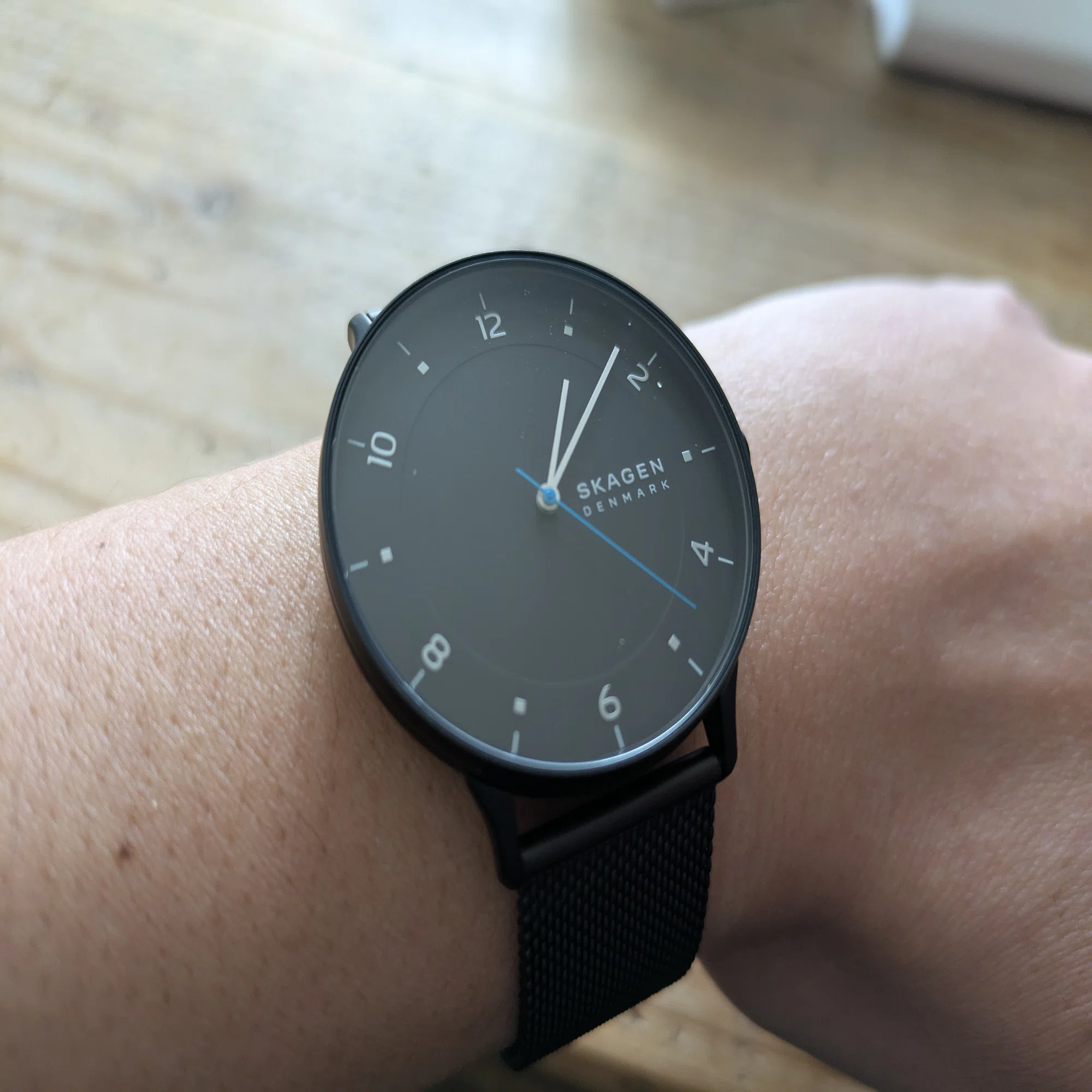 SKAGEN(スカーゲン)】「RIIS 三針 ミッドナイト ステンレススチール 