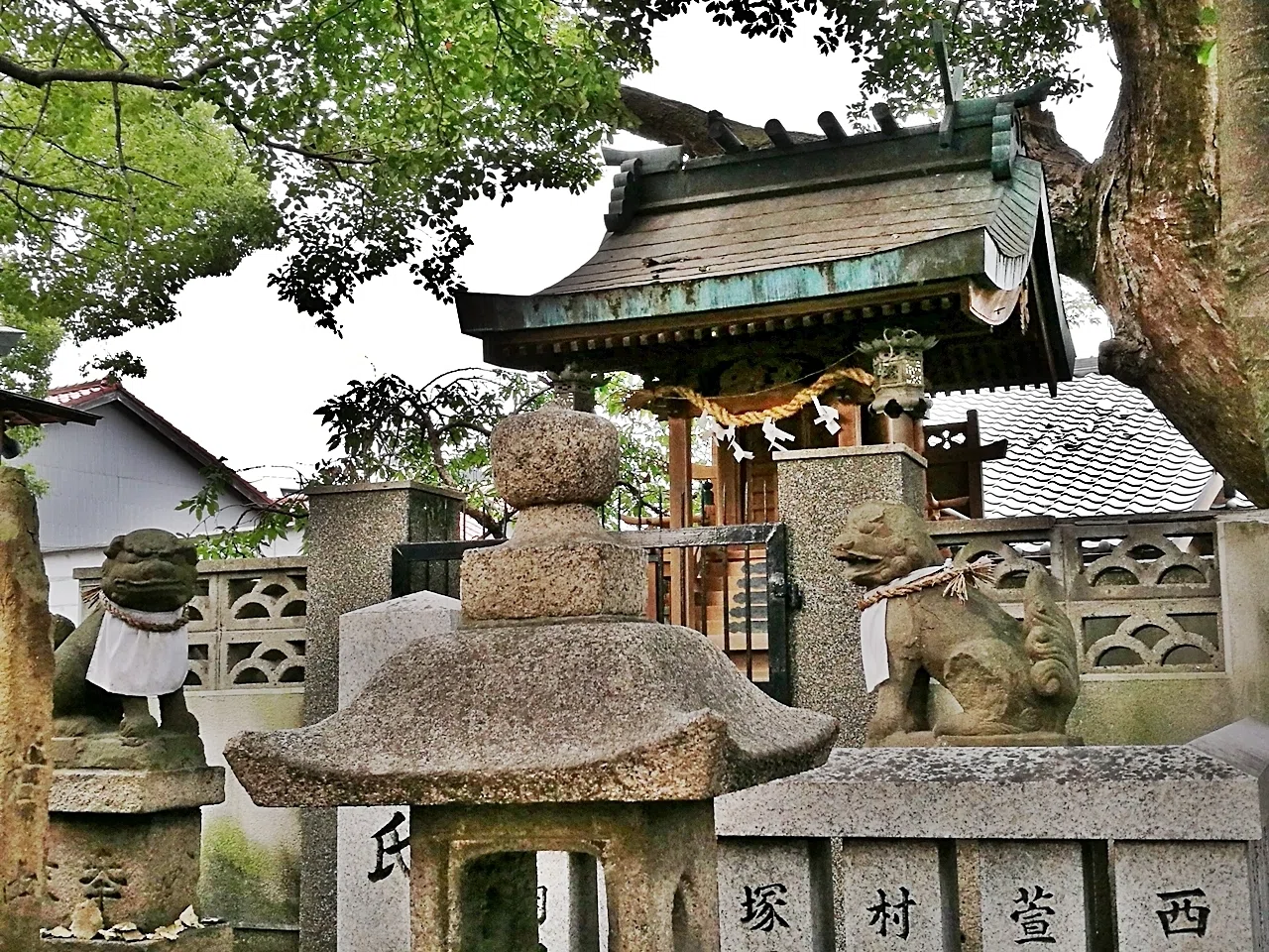 大阪市の神社と狛犬 ㉓東住吉区 ①桑津天神社～二等辺直角三角形の宝暦
