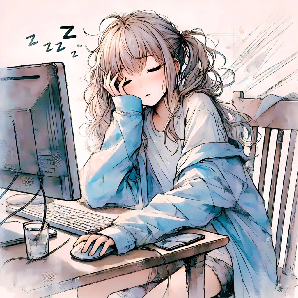 春眠という名の寝落ち｜AIイラスト｜Alpaka