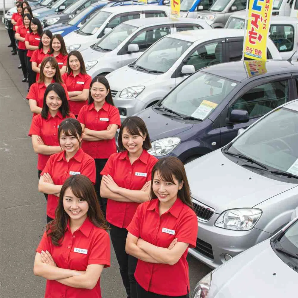 中古車 中古車販売店 フリー写真、フリー素材:南城市 雑貨 愛が届ける|AI画像 (リアル:写真:写真素材)