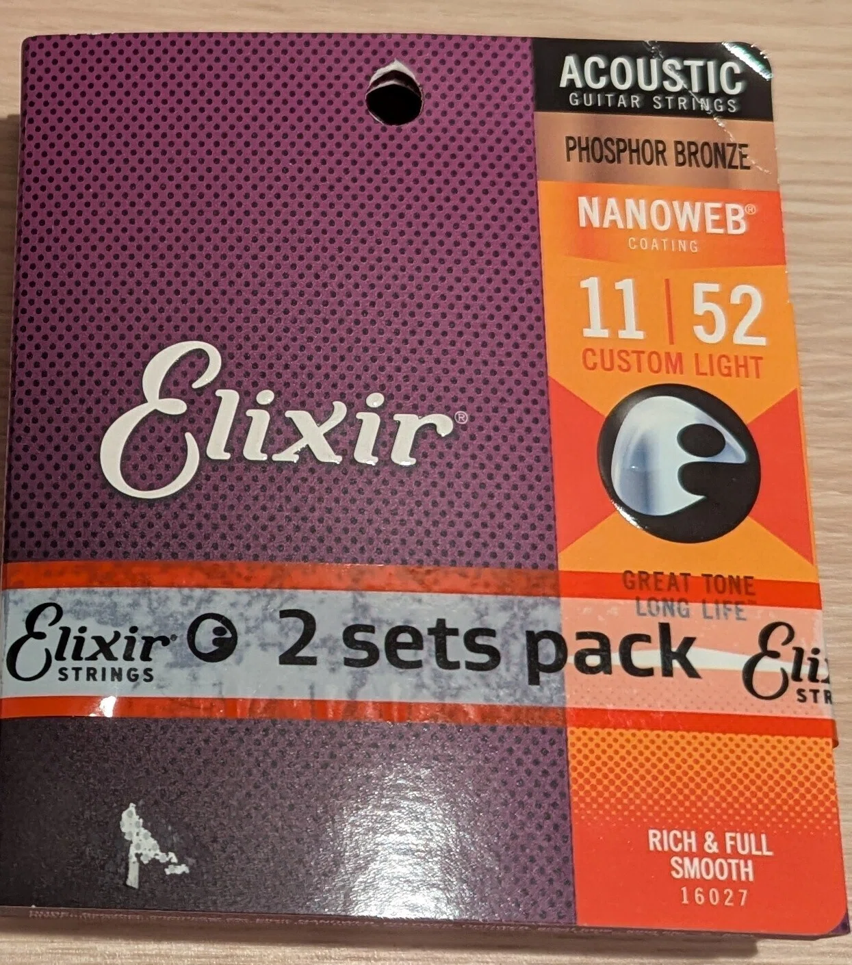 Elixir エリクサー アコースティックギター弦 NANOWEB フォスファー 
