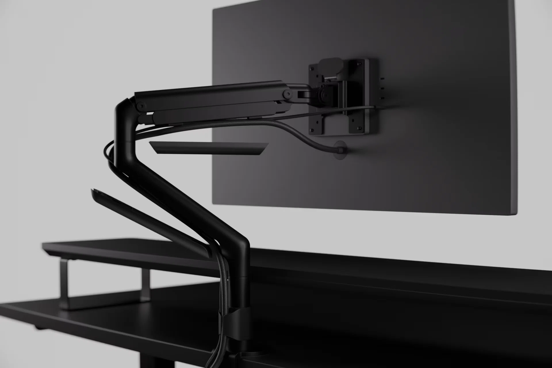 PREDUCTS モニターアーム PREDUCTS Monitor Armが気になる！デスクシェルフとの相性抜群の