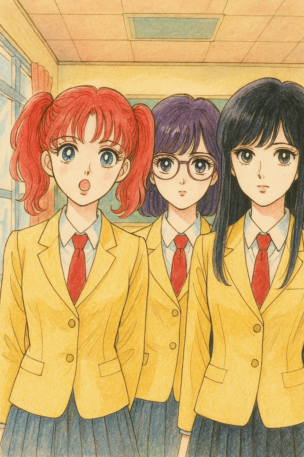 作画実験 1980年代の児童向け少女漫画の再現｜美和