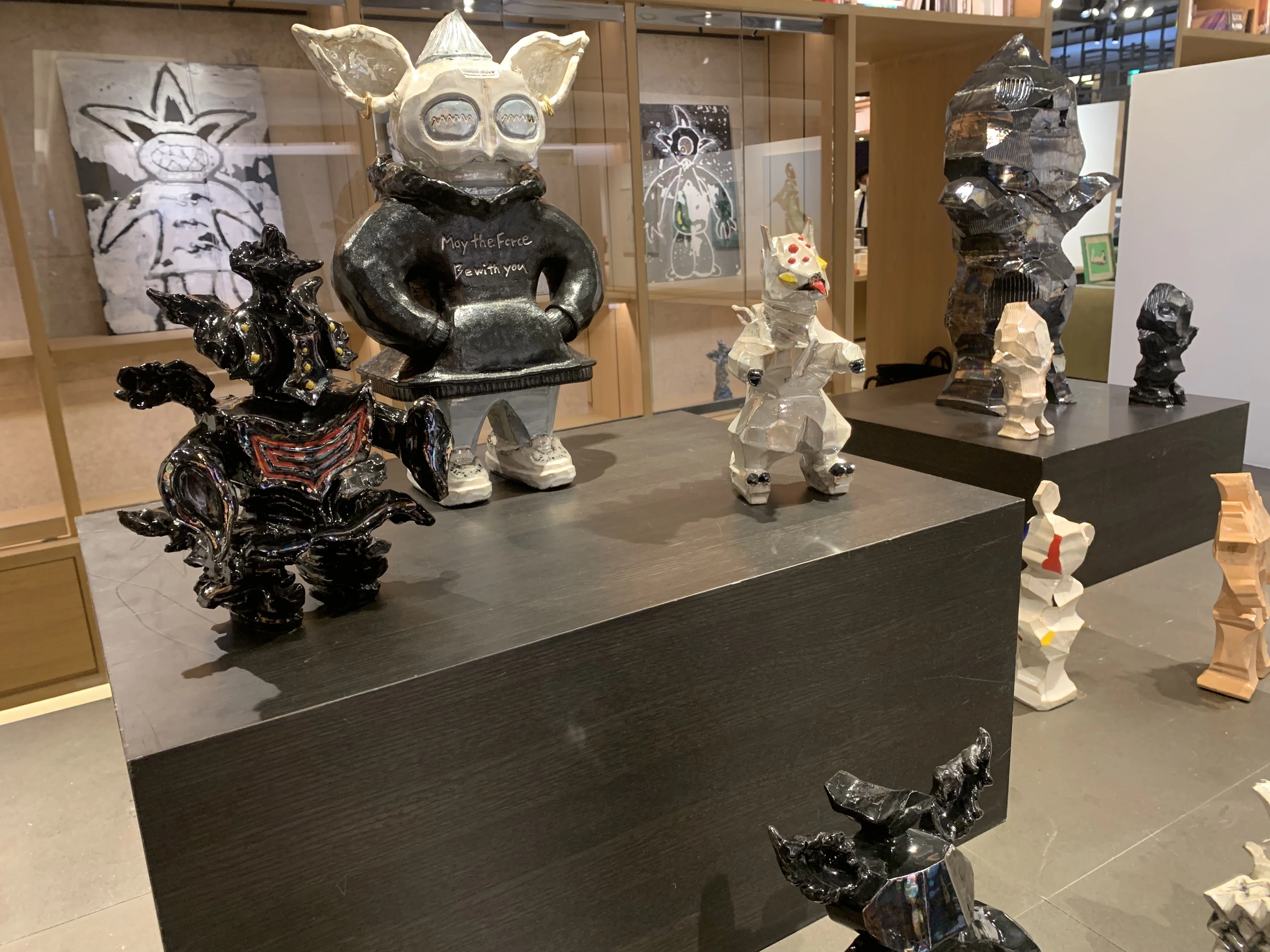 埴輪土偶馬　ワイヤー義足工芸品 黒台座ビンテージ 楽天市場】はにわ（工芸品・民芸品｜アート・美術品・骨董品・民芸品