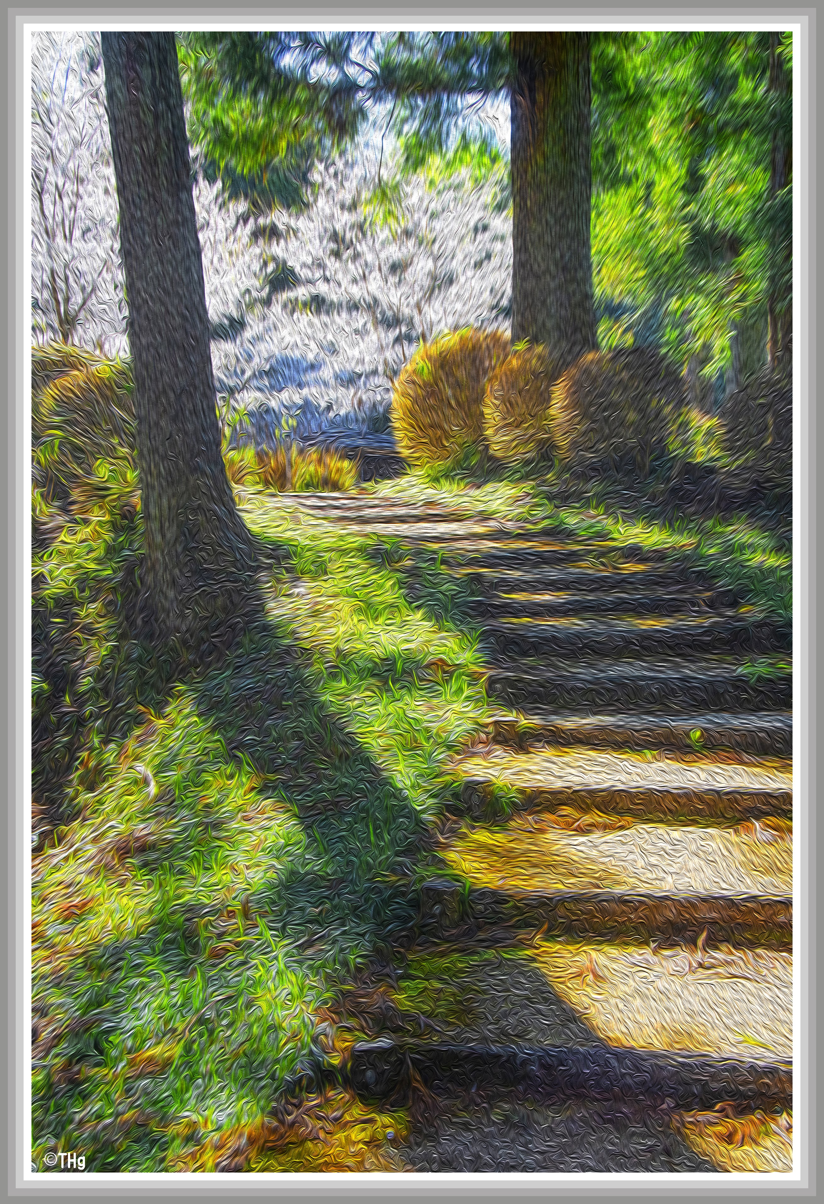 油彩画　散歩 8fa415f40c28181580b26b73eca7c9