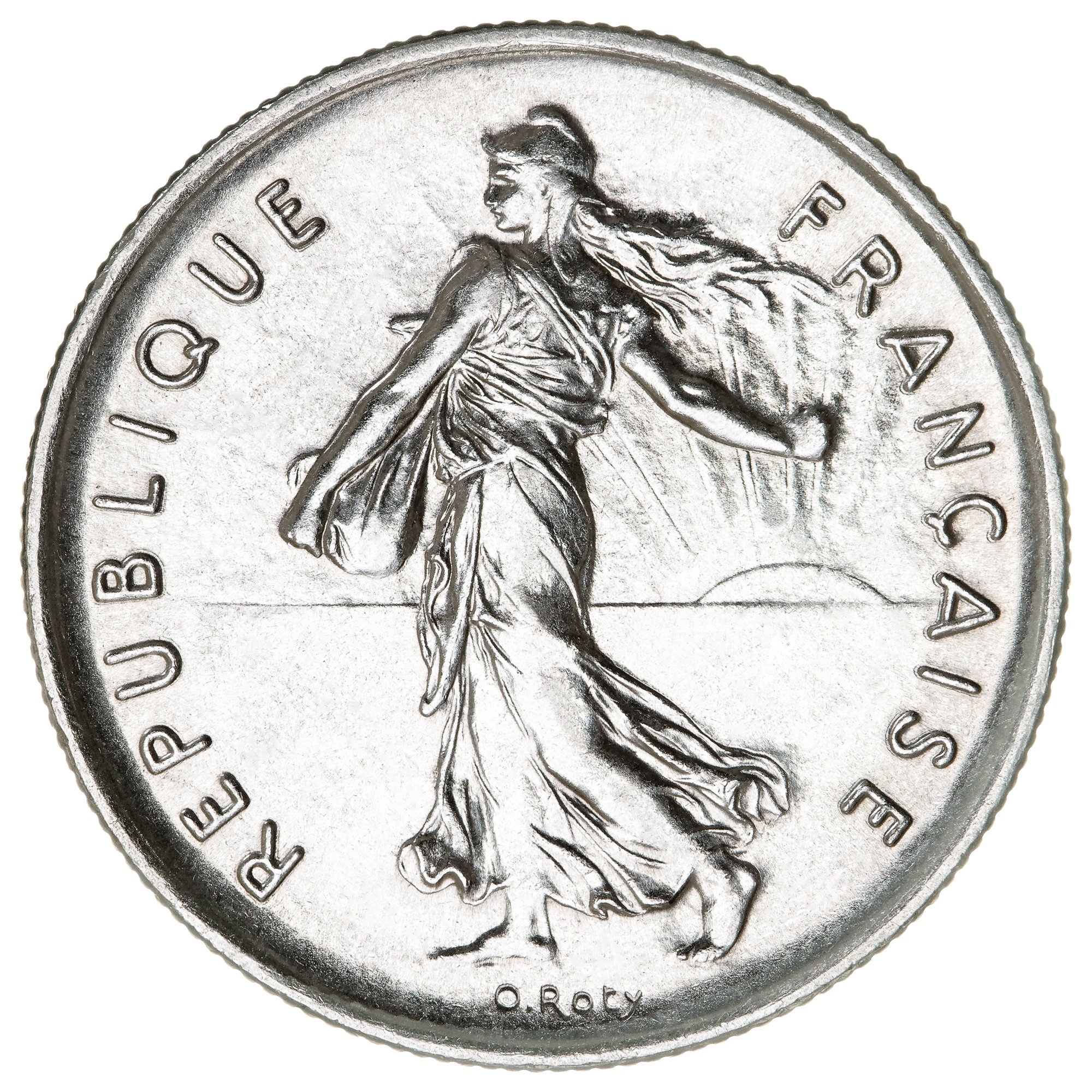 2896【フランス】1フラン硬貨　ランダム100枚 1743904838-