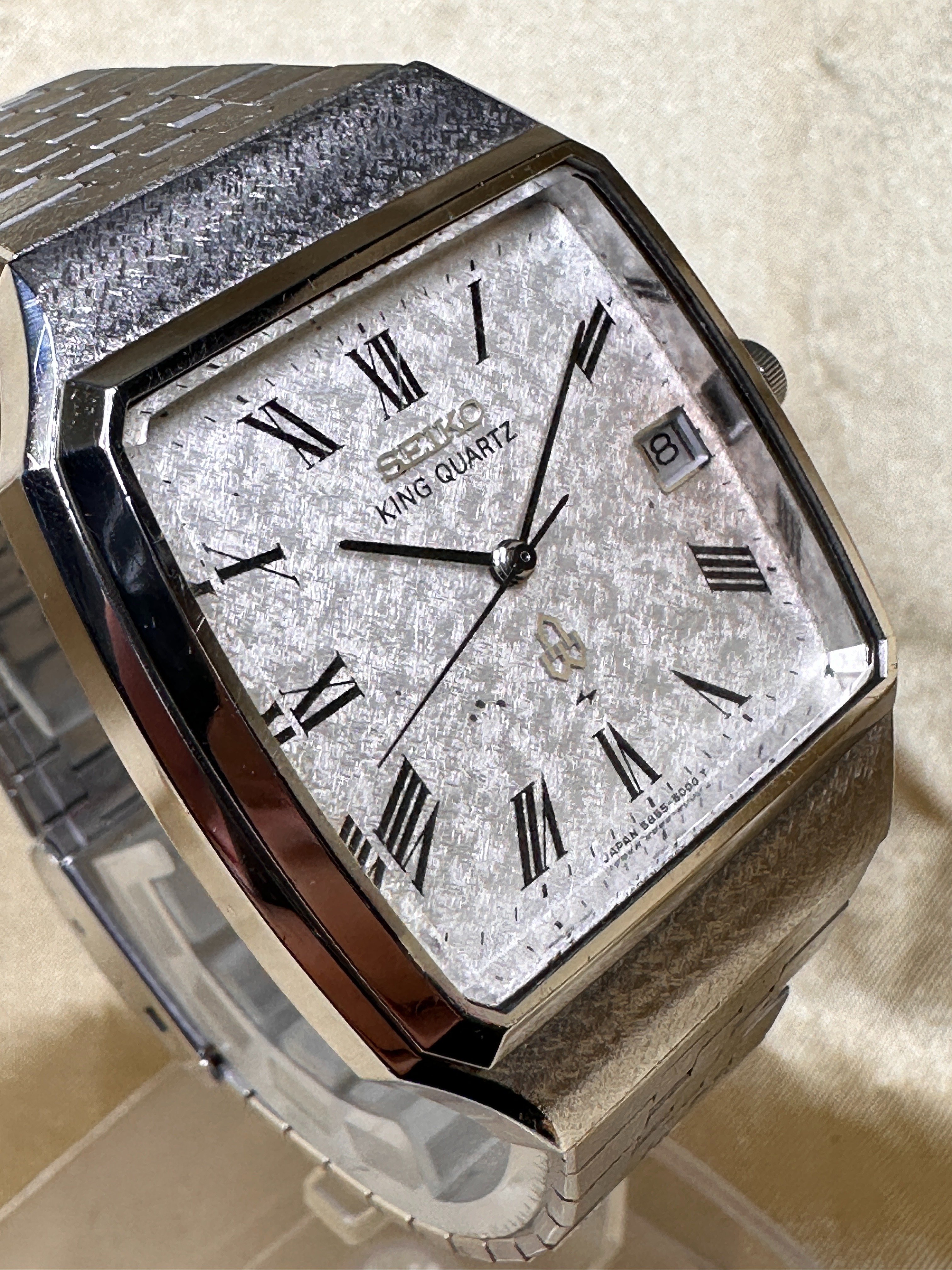 ⌚026】SEIKO キングクオーツ 5855-5000 ホワイト｜Crusoe