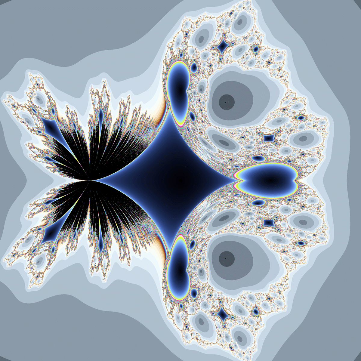 今週のフラクタル79 (c/(con(z)^3-1)+1)｜108Hassium