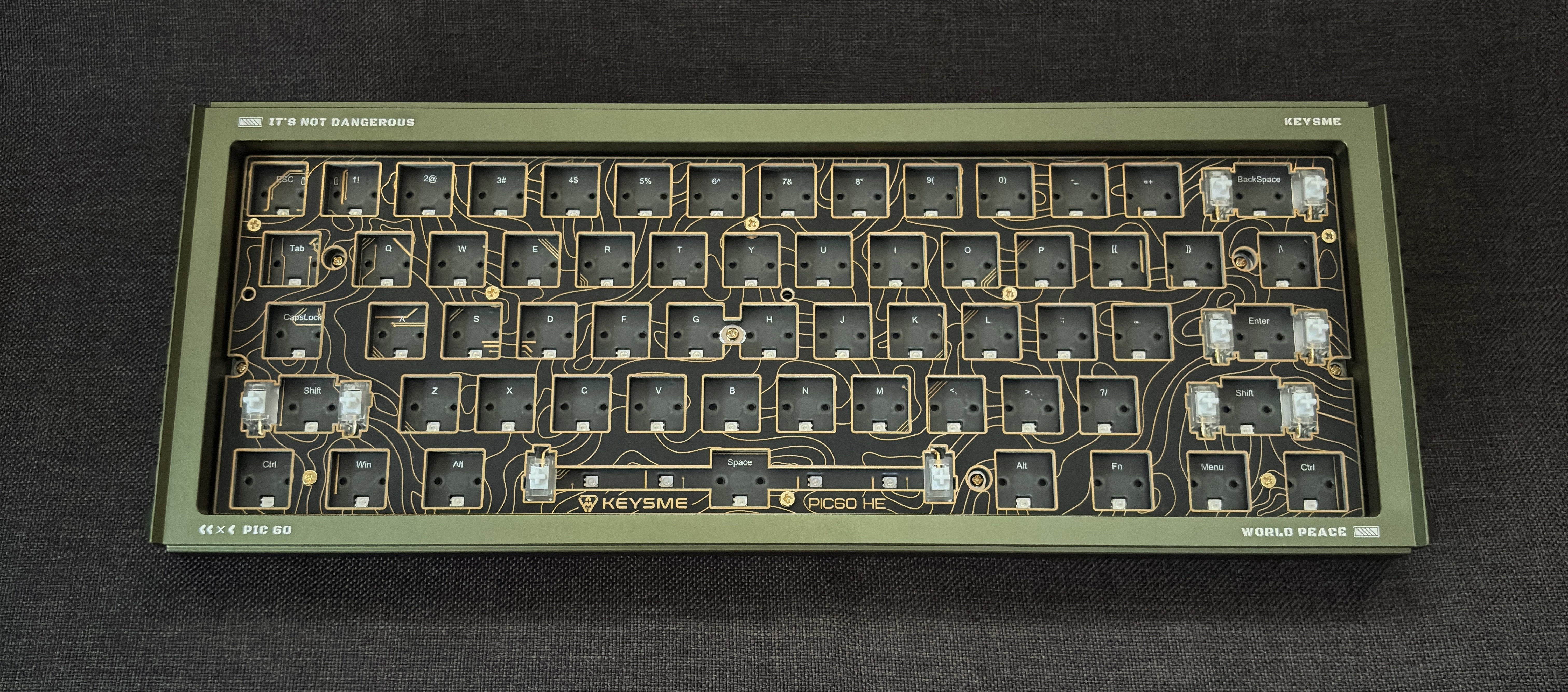 GATERON GT60 PRO × Holy 60 組み立て済み GATERON GT60 PRO Magnetic Keyboard PCBA【スタビ＆フォーム