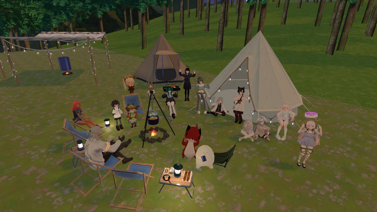 4月の『Virtual Camp Night』@VRChat｜ミィたん