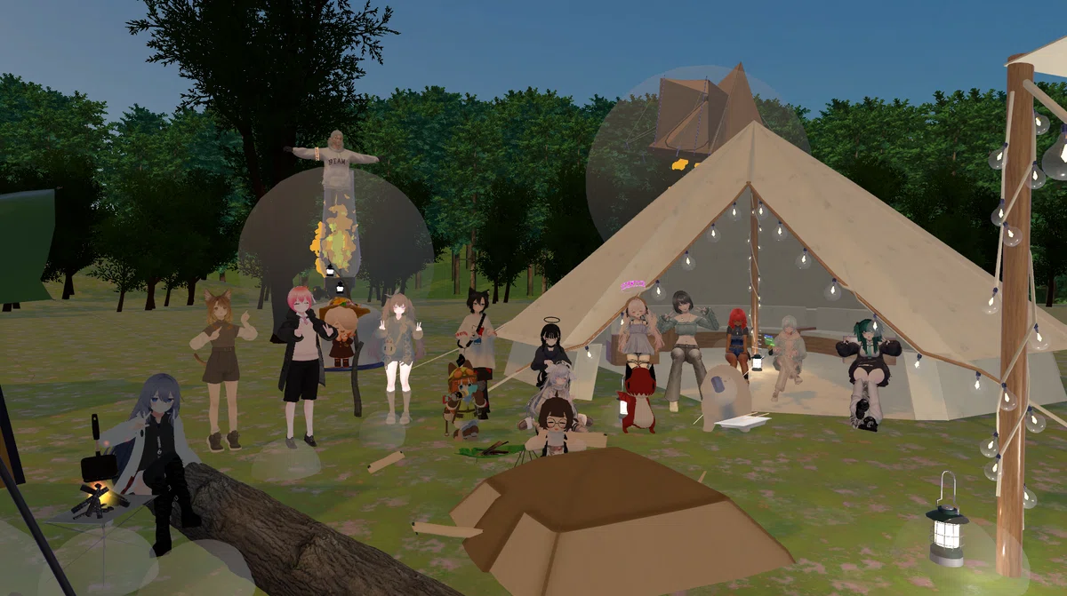 4月の『Virtual Camp Night』@VRChat｜ミィたん
