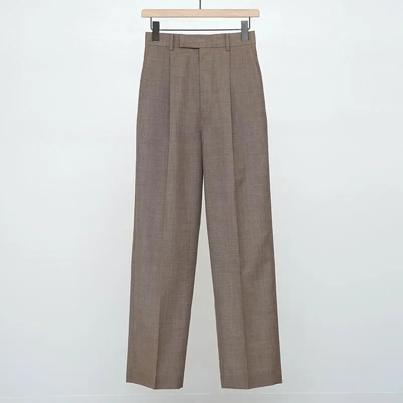 AURALEE】春夏の軽やかスラックスTROPICAL WOOL KID MOHAIR ONE-TUCK