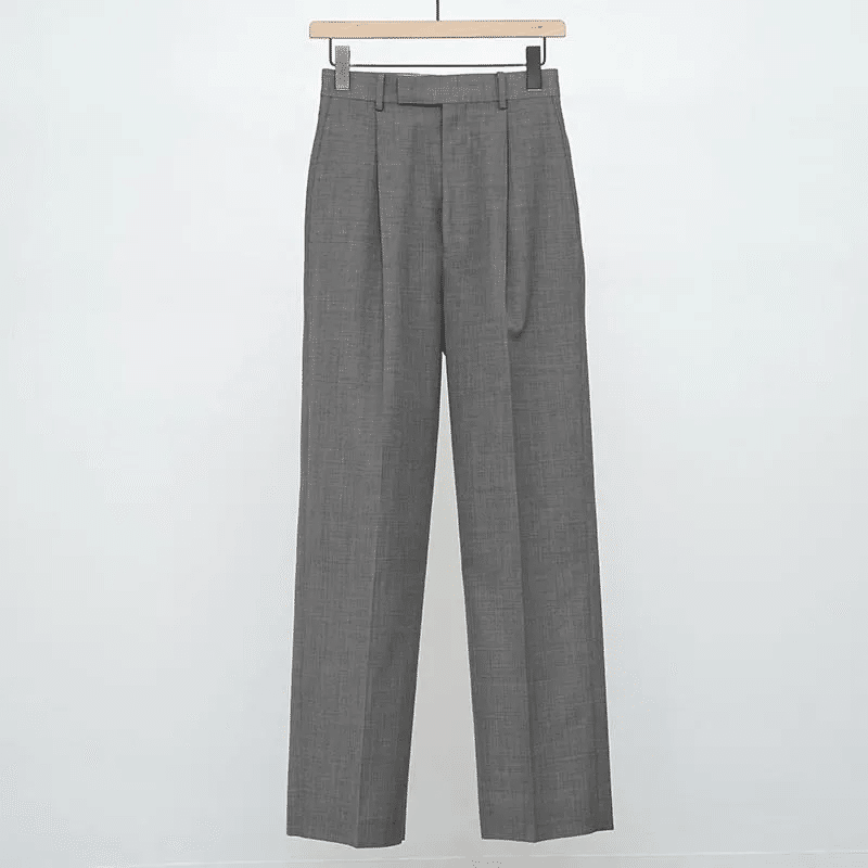 AURALEE】春夏の軽やかスラックスTROPICAL WOOL KID MOHAIR ONE-TUCK