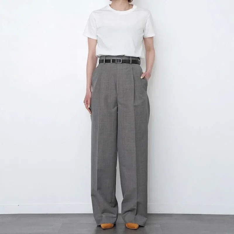 AURALEE】春夏の軽やかスラックスTROPICAL WOOL KID MOHAIR ONE-TUCK