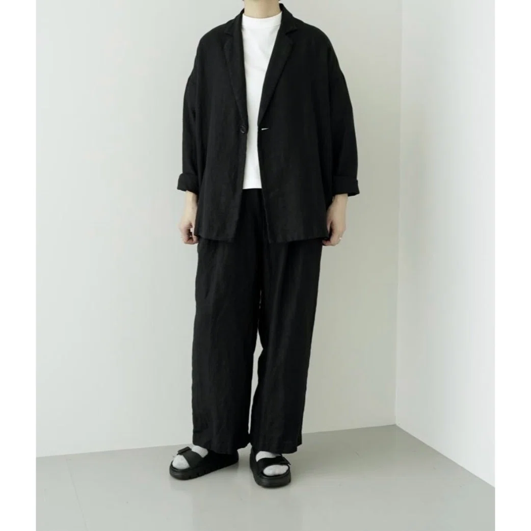 TRAVAIL MANUEL】 フレンチリネン ラスティックジャケット、フレンチ