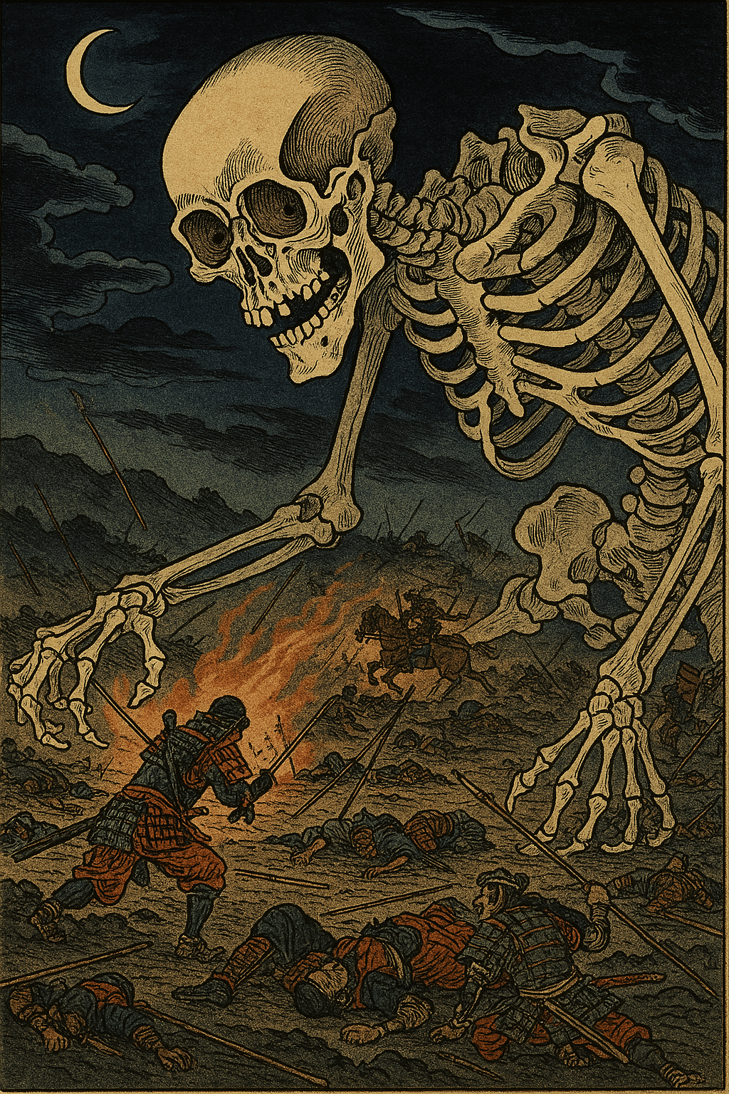 ドクロを描いてみました 浮世絵・日本画に描かれた骸骨（ドクロ） | カラパイア