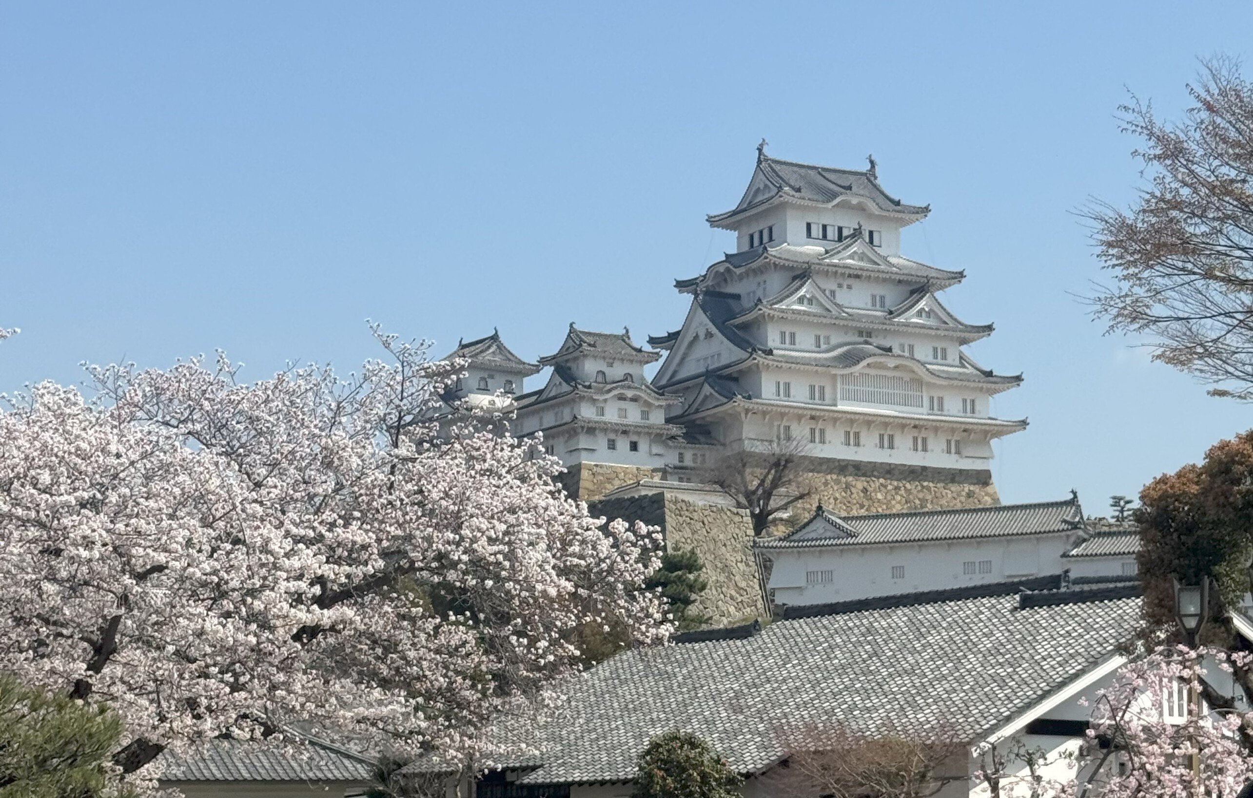高原智子、【春・姫路城】、希少な画集より、新品高級額装付、状態良好 1744035209-