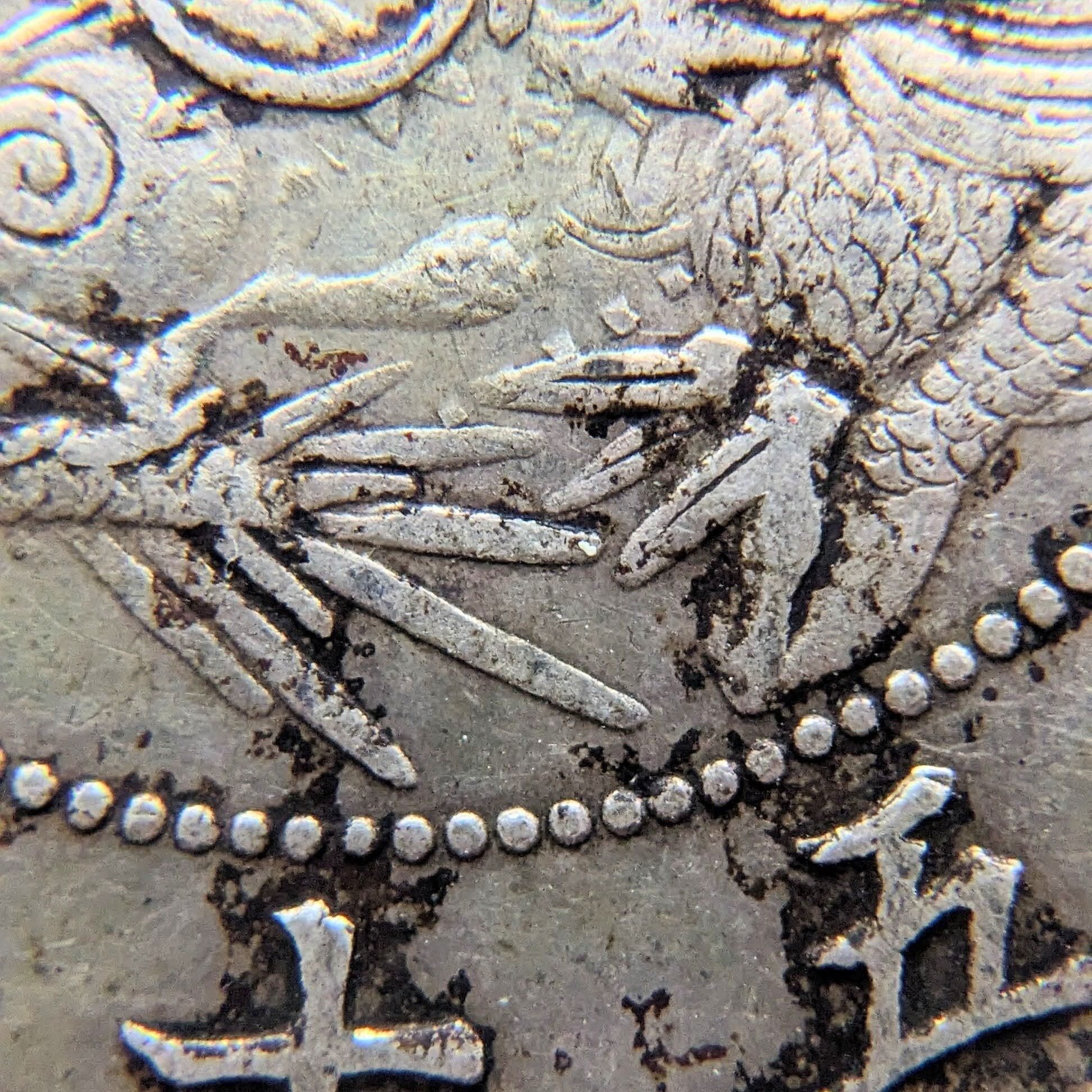 密葉脈・連点アリ 連点ストーリー考 (M3旭日竜50銭銀貨)｜オーライズド