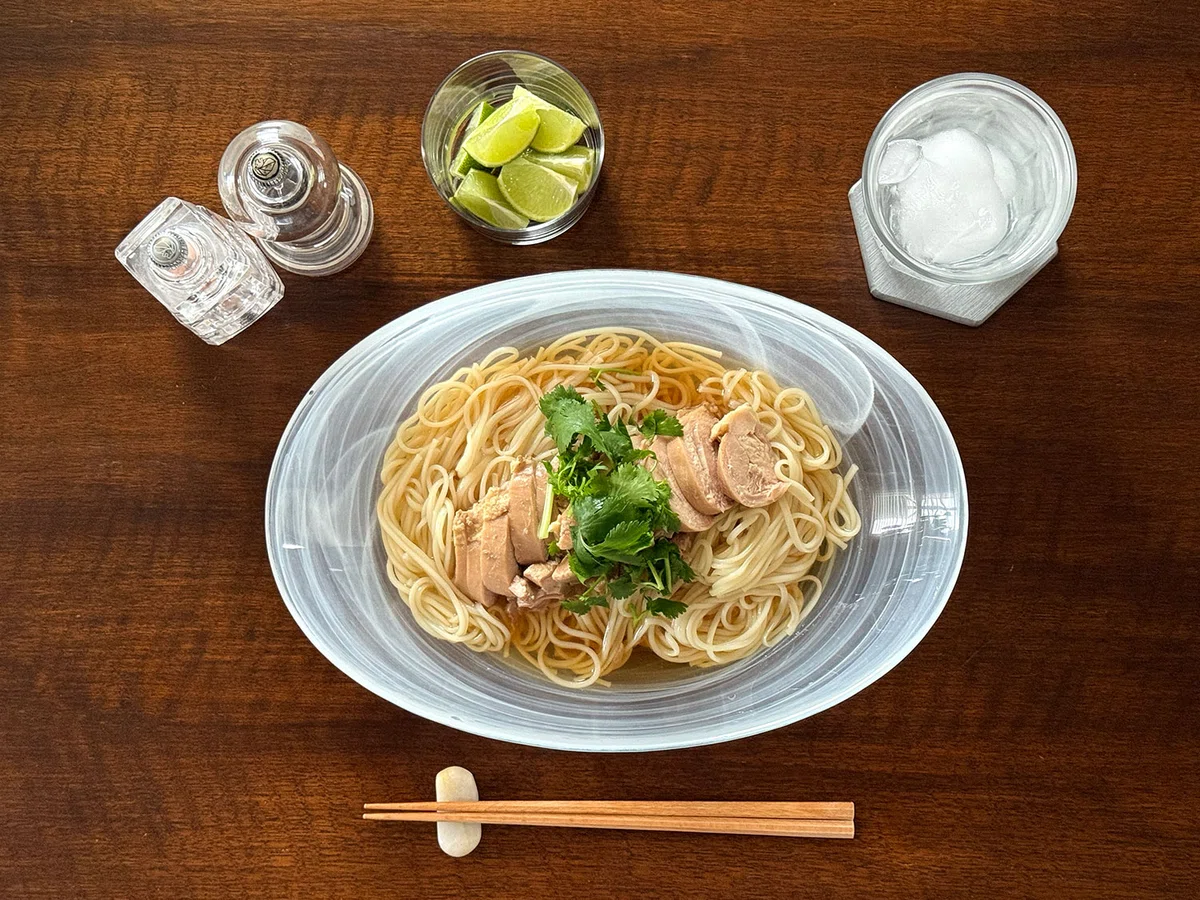 ナンプラー茹で鷄そうめん|c5