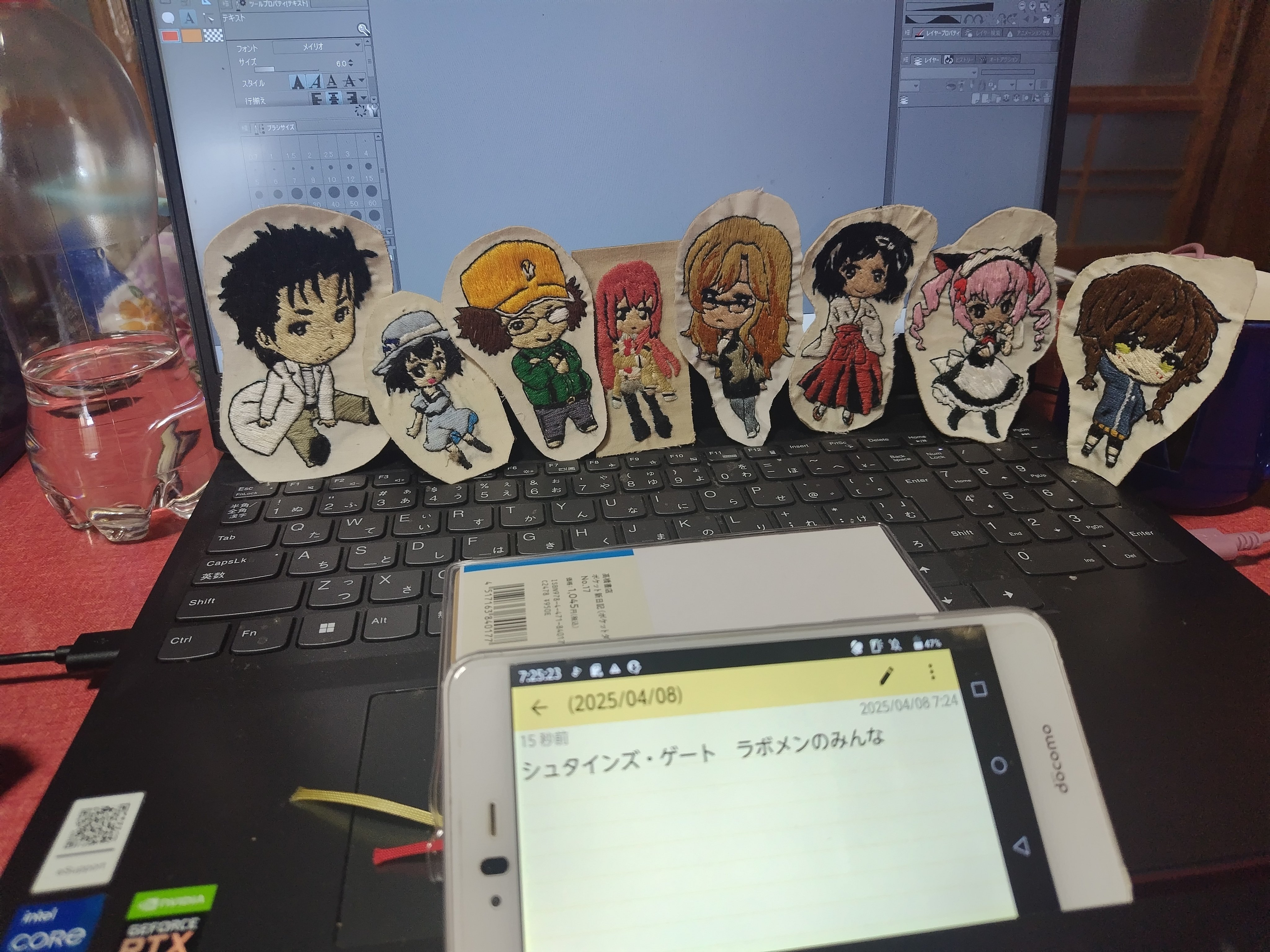 刺繍作品紹介 #1】＋αシュタインズ・ゲート ラボメンのみんな｜はりい