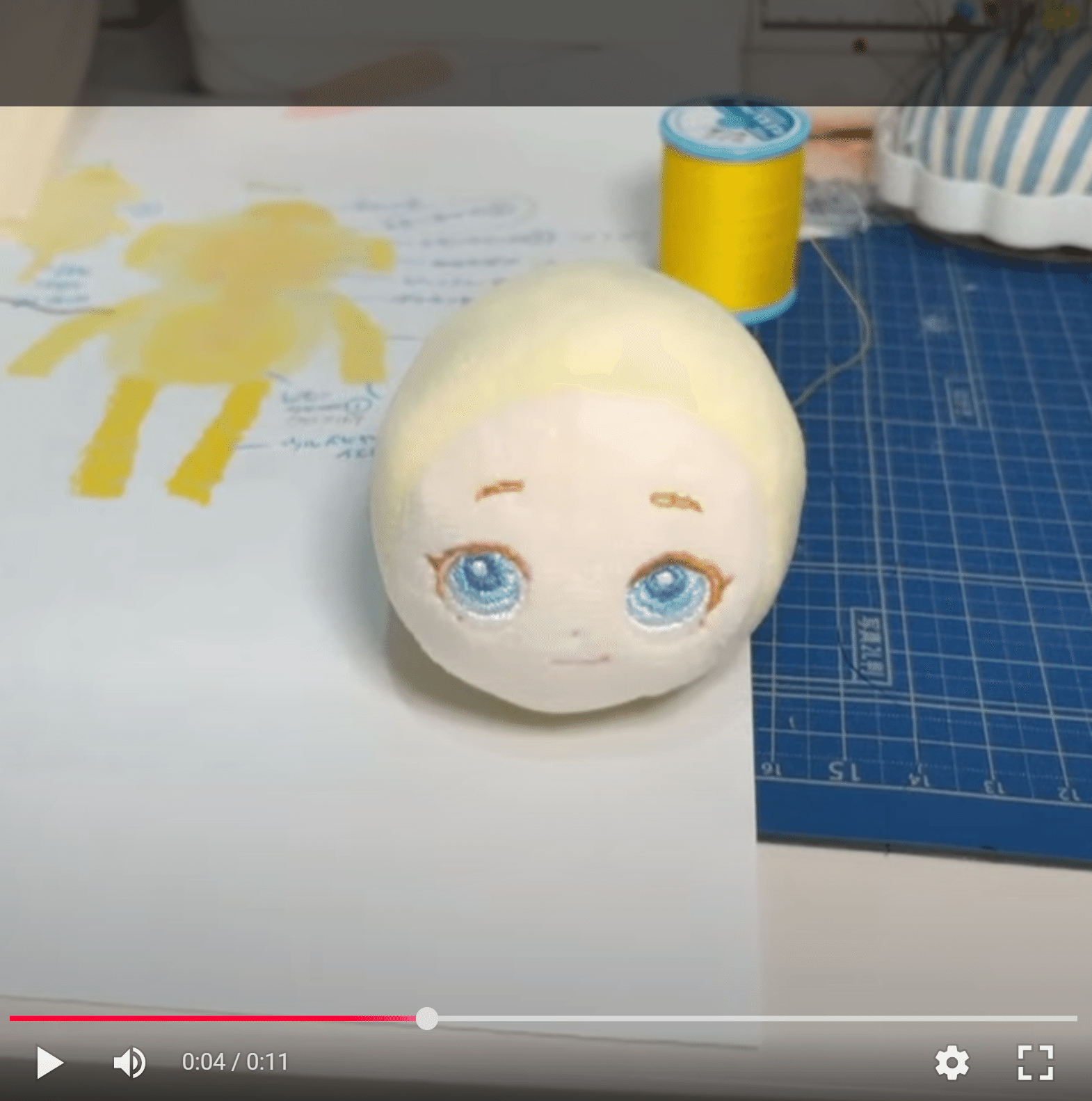 推しぬい失敗顔刺繍の再利用｜ジョアンR（Joanne R.）｜柴犬と