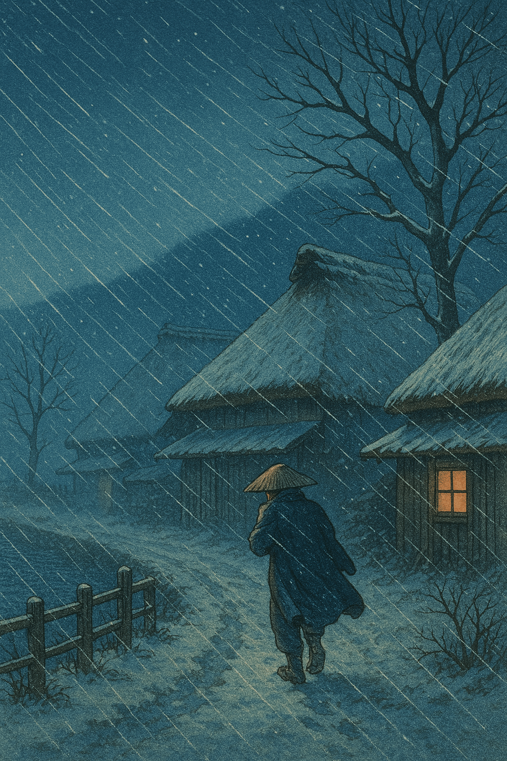 第17回 ChatGPT-4o「冬の雪景色」巴水風浮世絵版画にも「がしゃ