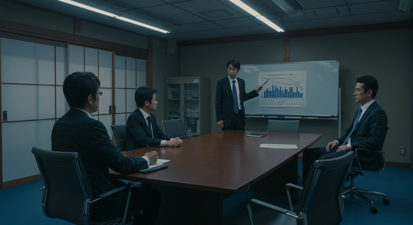 経営陣の会議風景を表現した画像