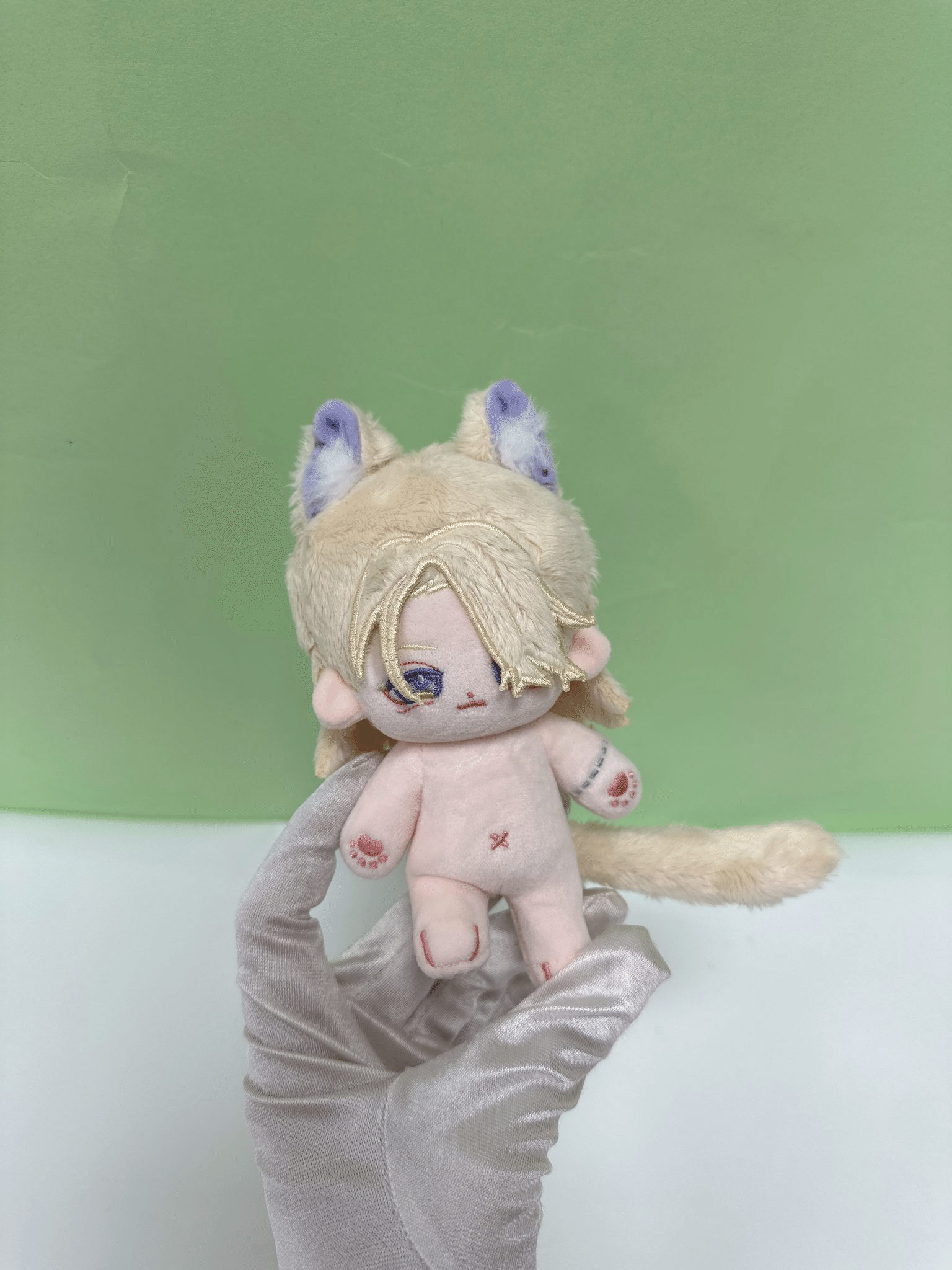 【夜空うさぎ】骨あり 自作ぬい 約10cm 夜空うさぎ】骨あり 自作ぬい 約10cm