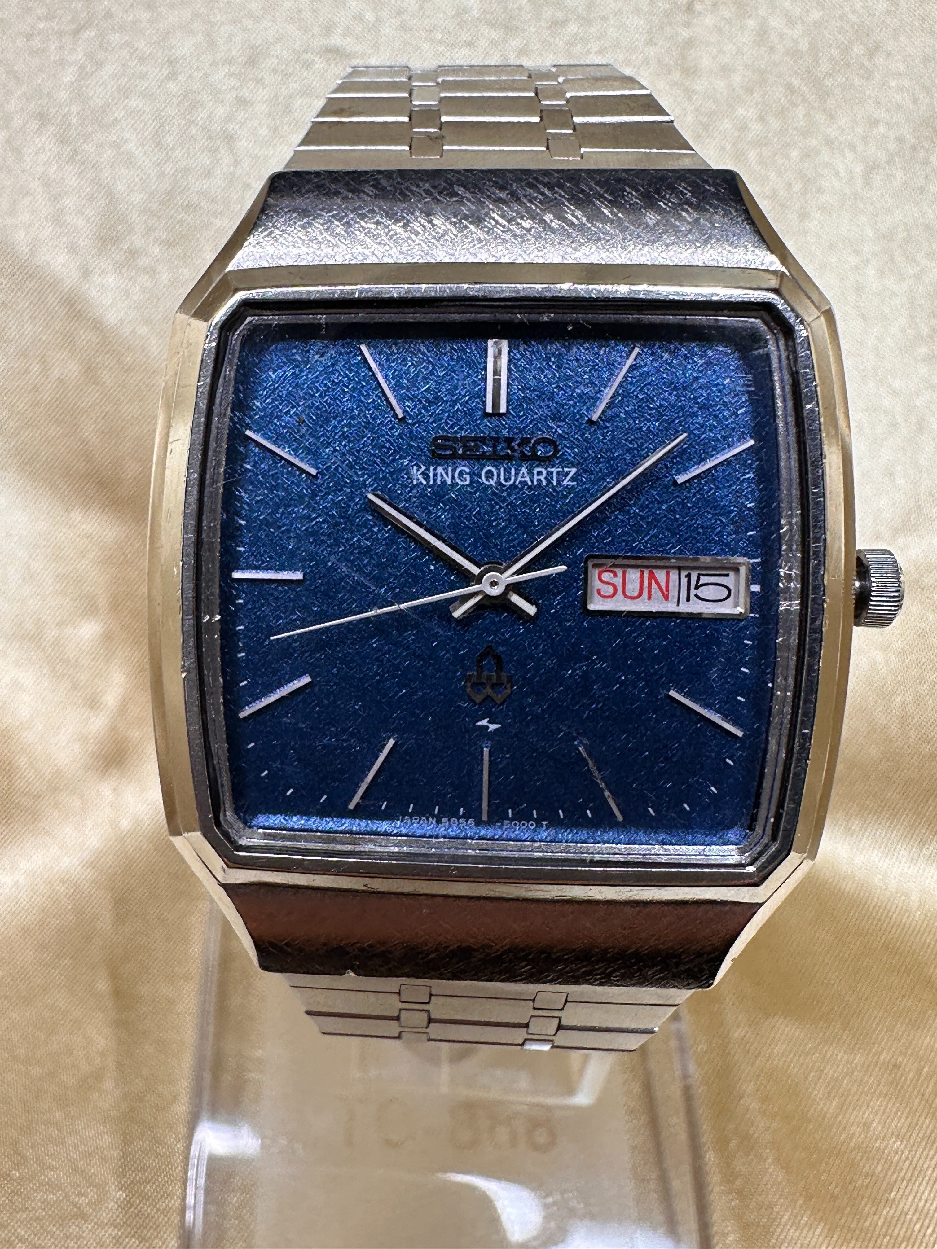 ⌚029】SEIKO キングクオーツ 5855-5000 青｜Crusoe