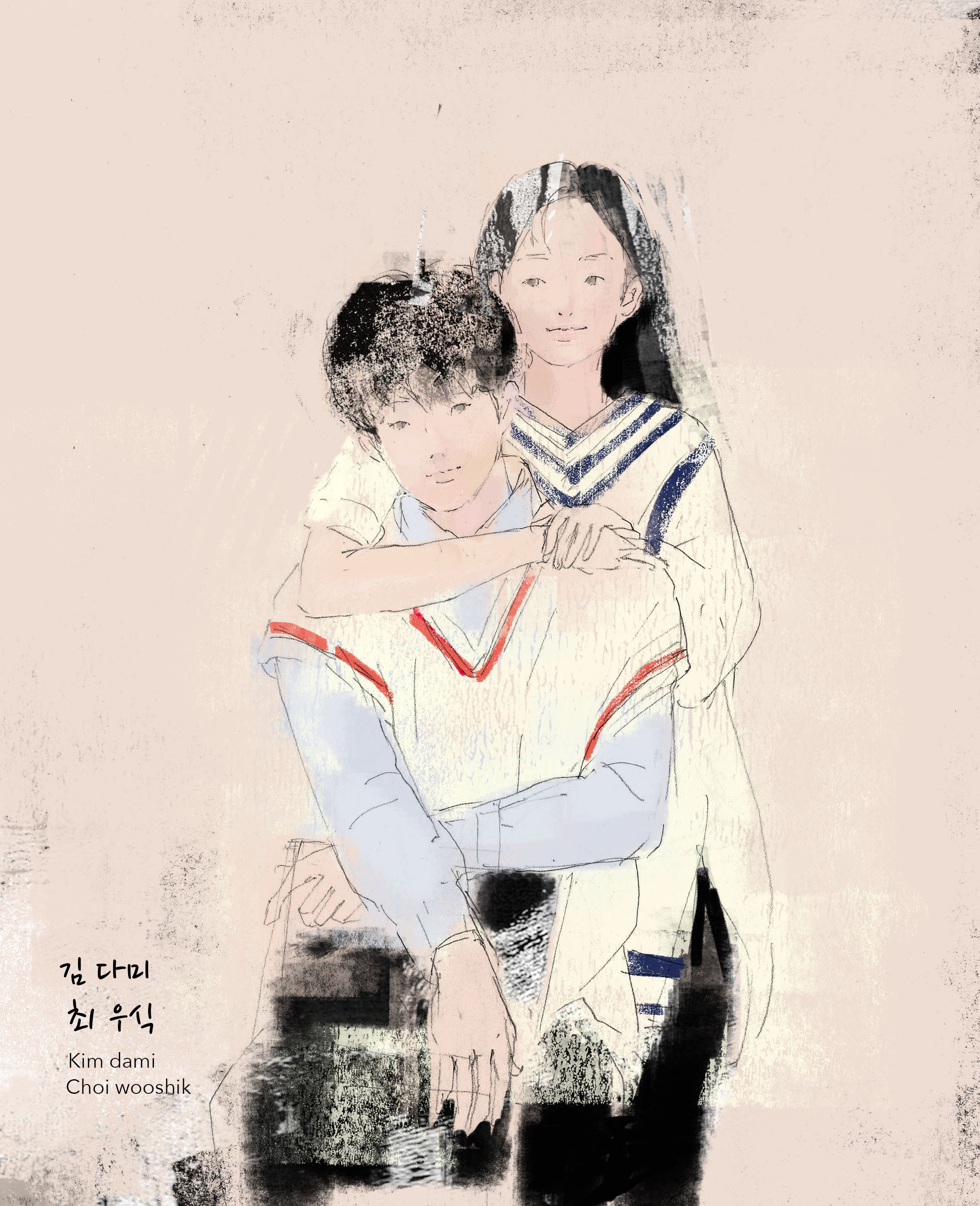 チェウシクとキムダミ（雑誌見てらくがき）｜金子幸代 Kaneko yukiyo