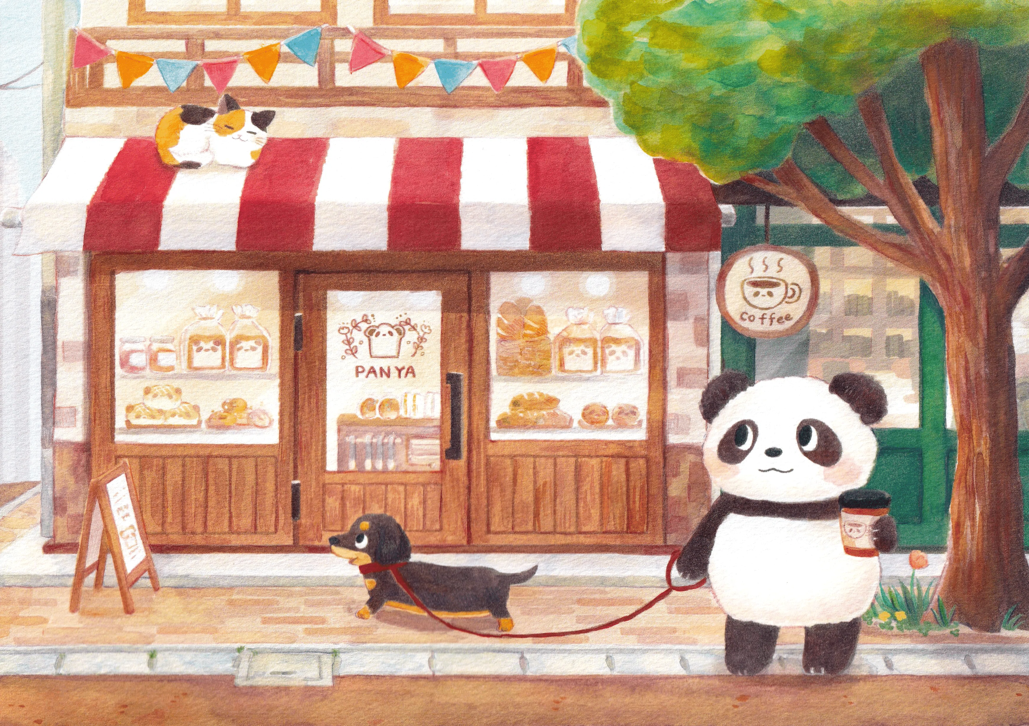 告知】初個展「パンダとひとやすみ」🐼☕️｜うららぱんだ l 初個展