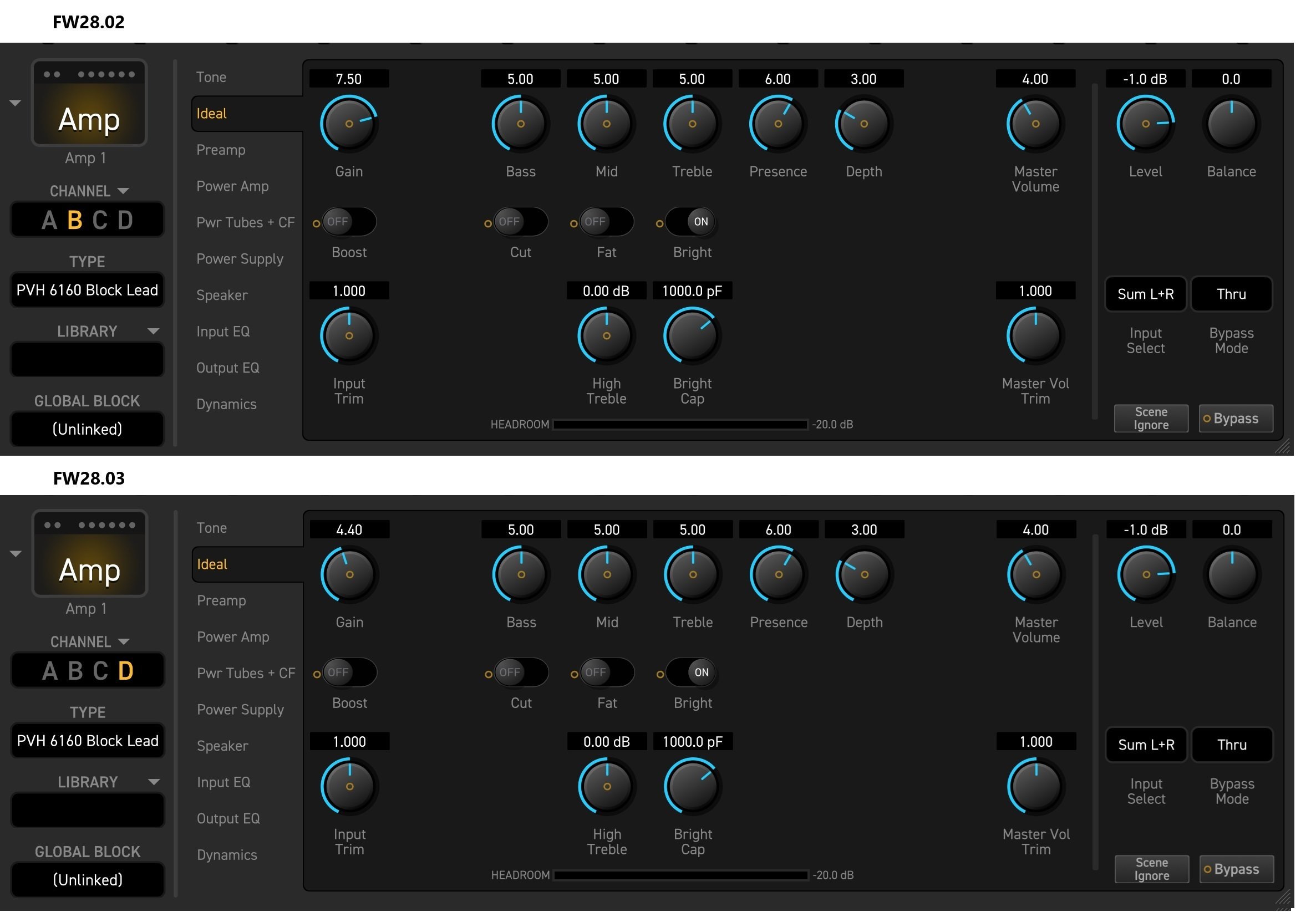 Fractal Audio Systems Axe-FX III Firmware 28.03 アップデート