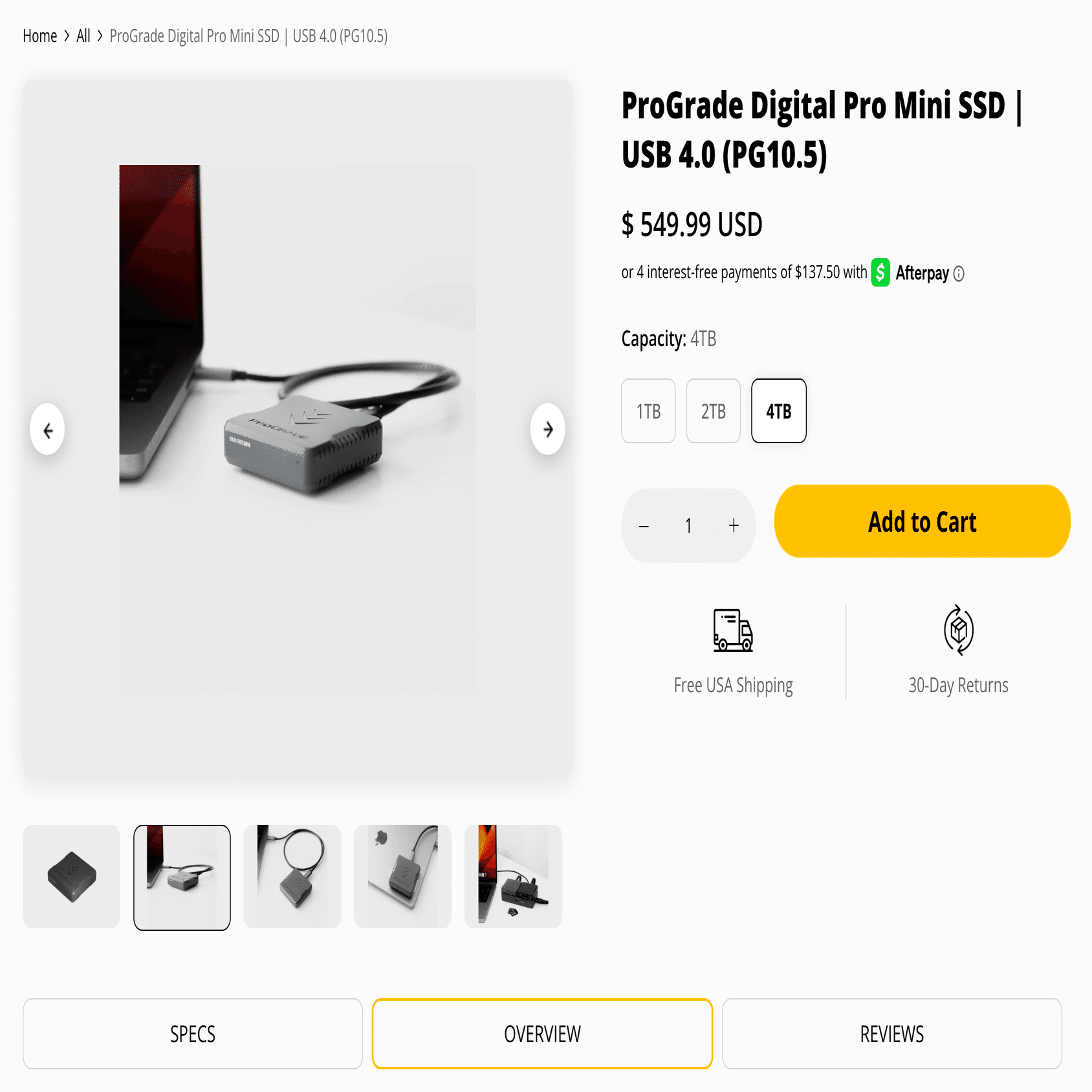 【未開封】ProGrade Digital 4TB外付けSSDドライブ 未開封】ProGrade Digital 4TB外付けSSDドライブ