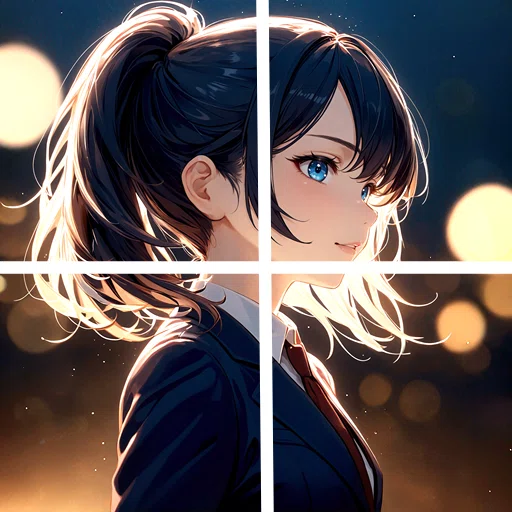 Sample image divided into 4 equal parts